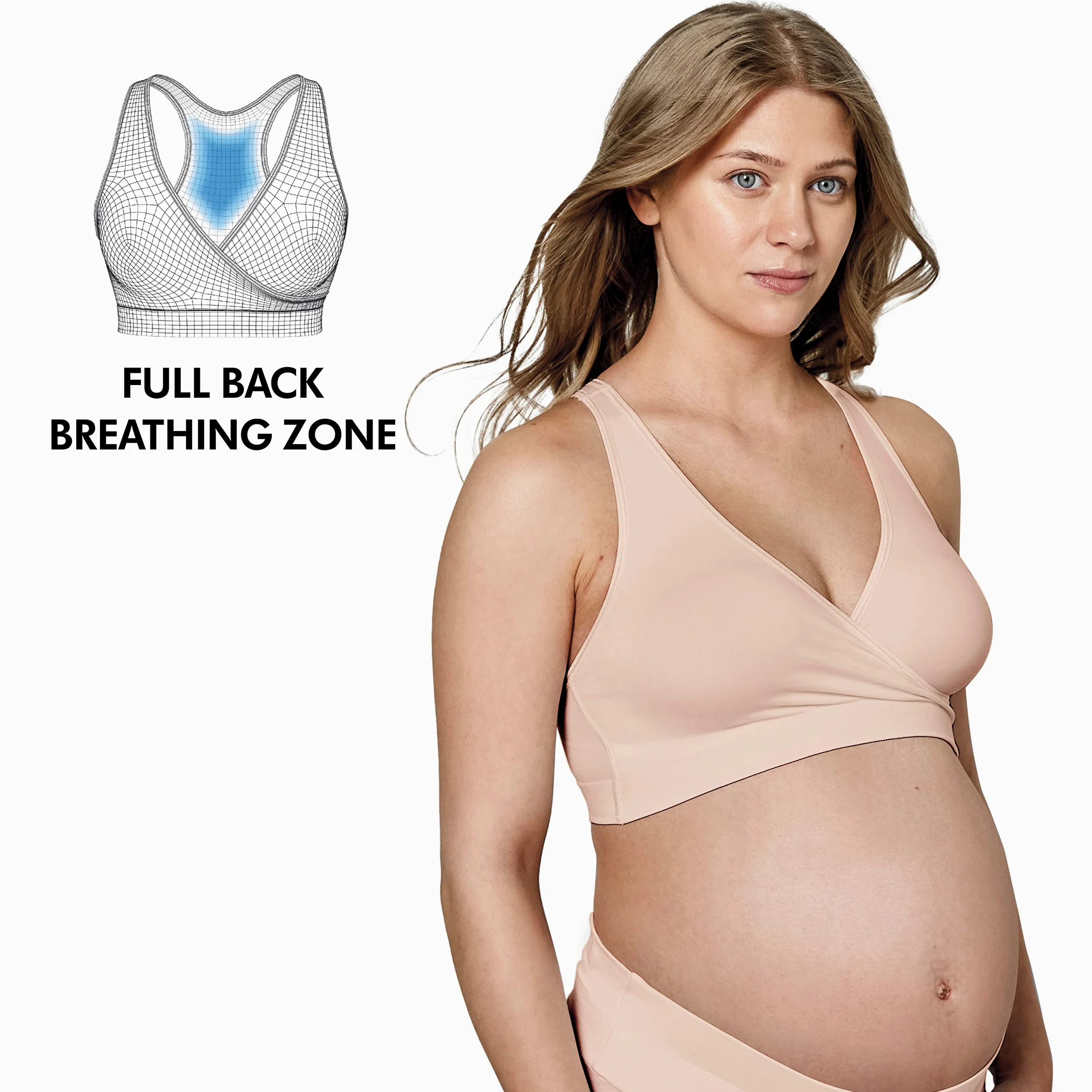 Medela Brasier Keep Cool Sleep | Brasier de maternidad y lactancia sin costuras con zona de respiración completa y tela suave al tacto