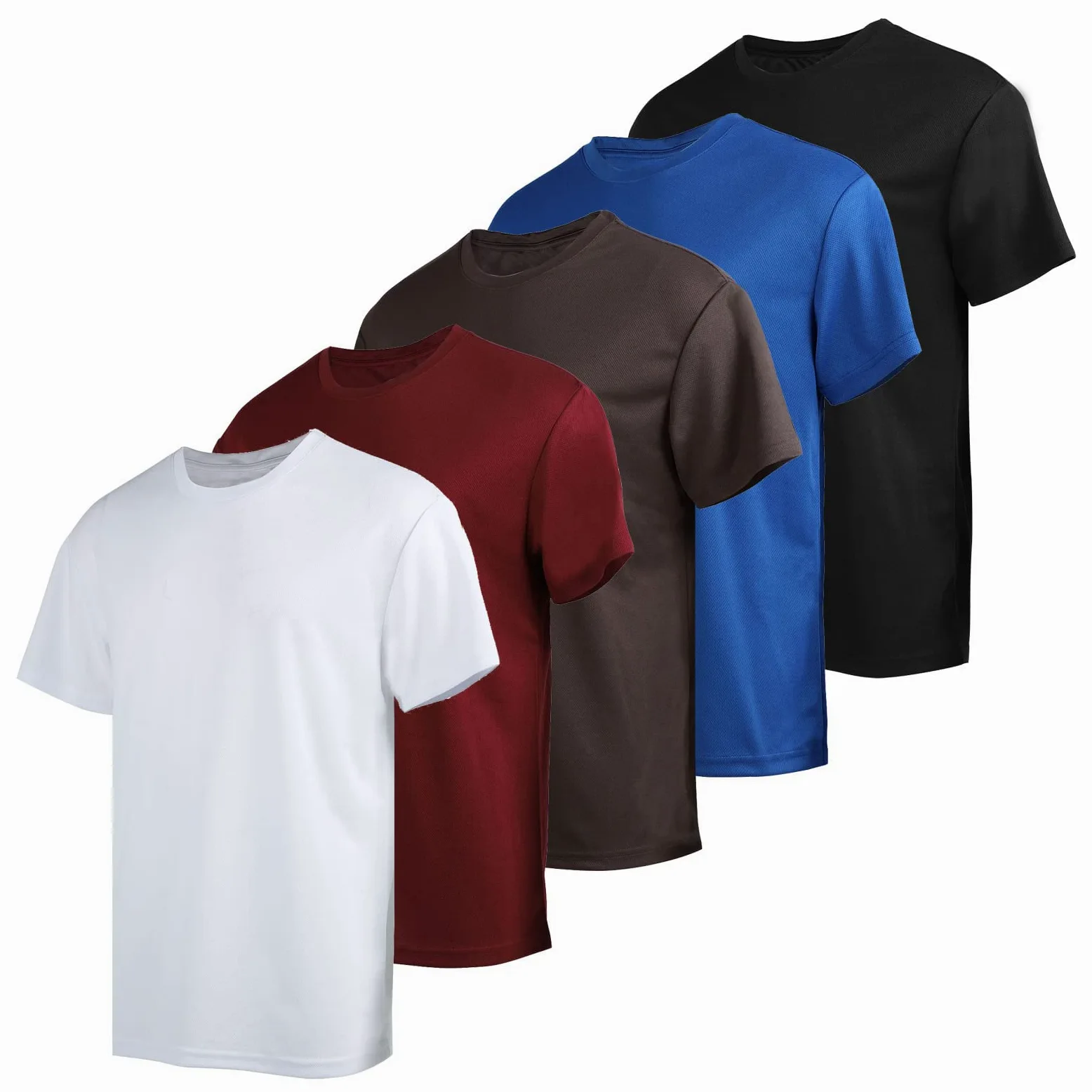 Camiseta de manga corta para hombre, de corte seco, para entrenamiento atlético, para verano