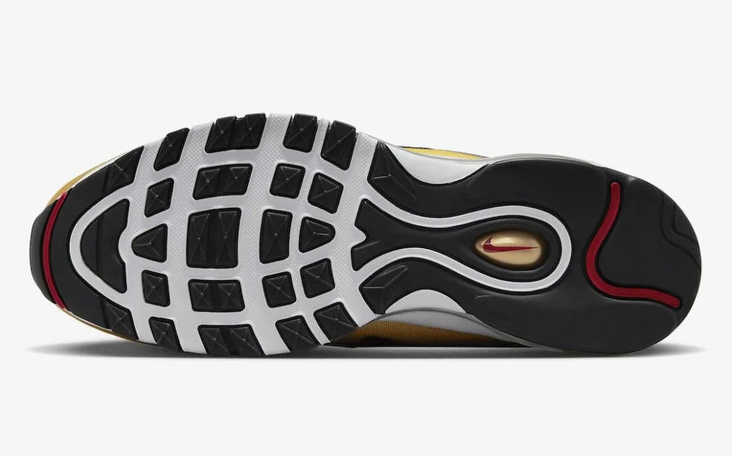 Nike Kawa Slide (GS/PS), Zapatillas de Playa y Piscina Mujer, Oro Metálico Negro Blanco Varsity Rojo, 39 EU