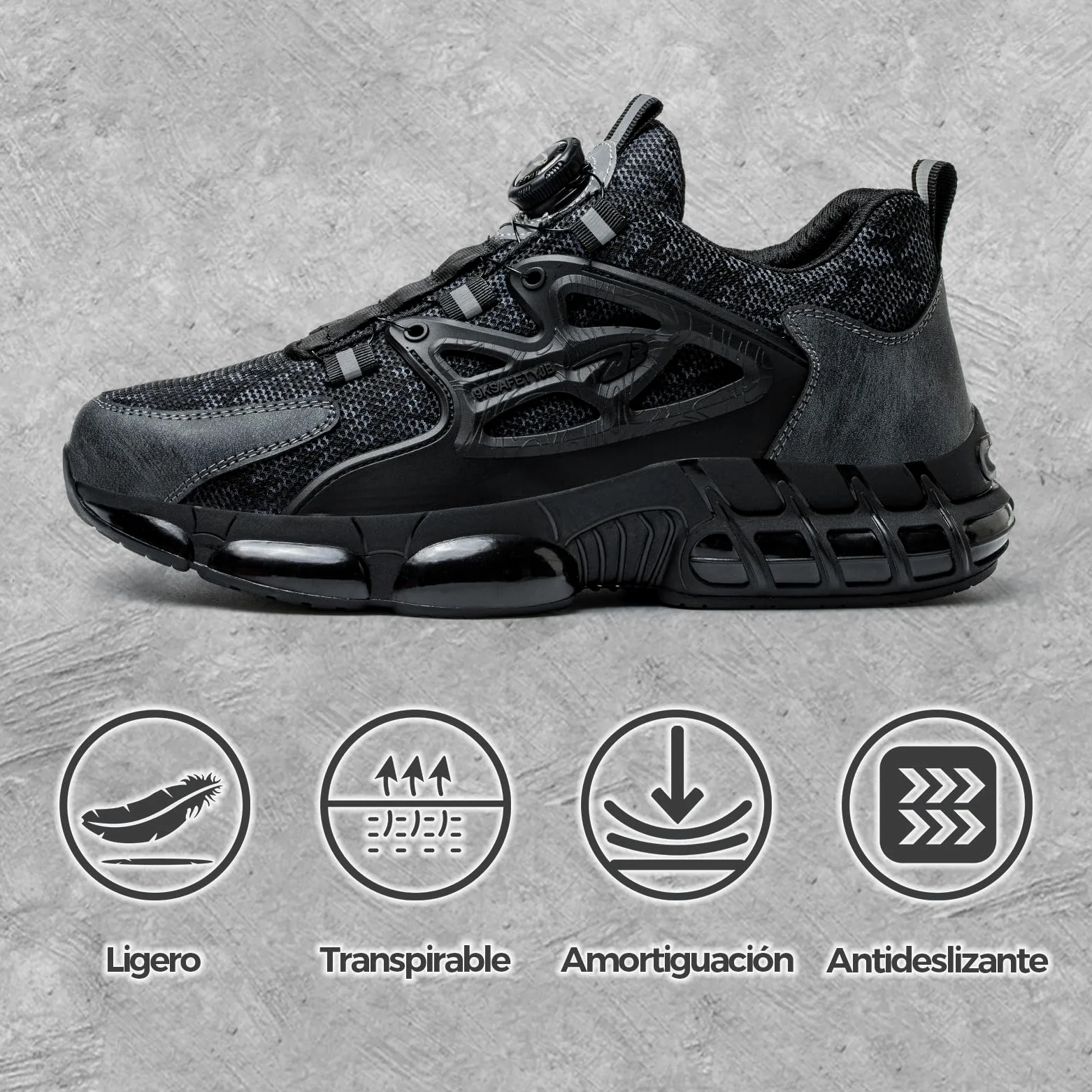 Zapatos de Seguridad para Hombre Mujer Puntera de Acero Zapatillas Trabajo Transpirable Ligero Liberación Comodo Rápida Calzado de Seguridad 36-48 EU