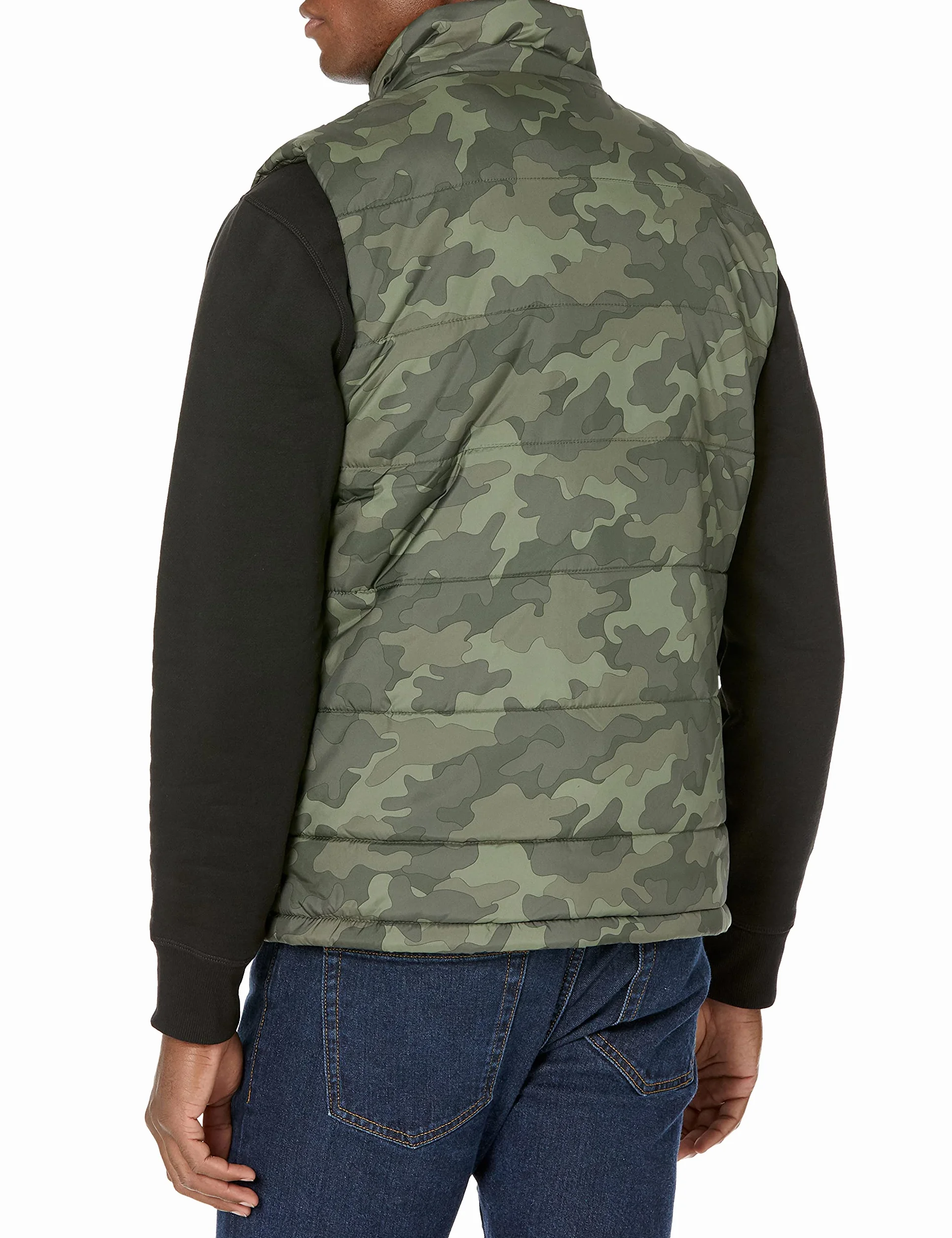 Amazon Essentials Hombre Chaleco Acolchado Aislante con Forro Polar de Peso Medio