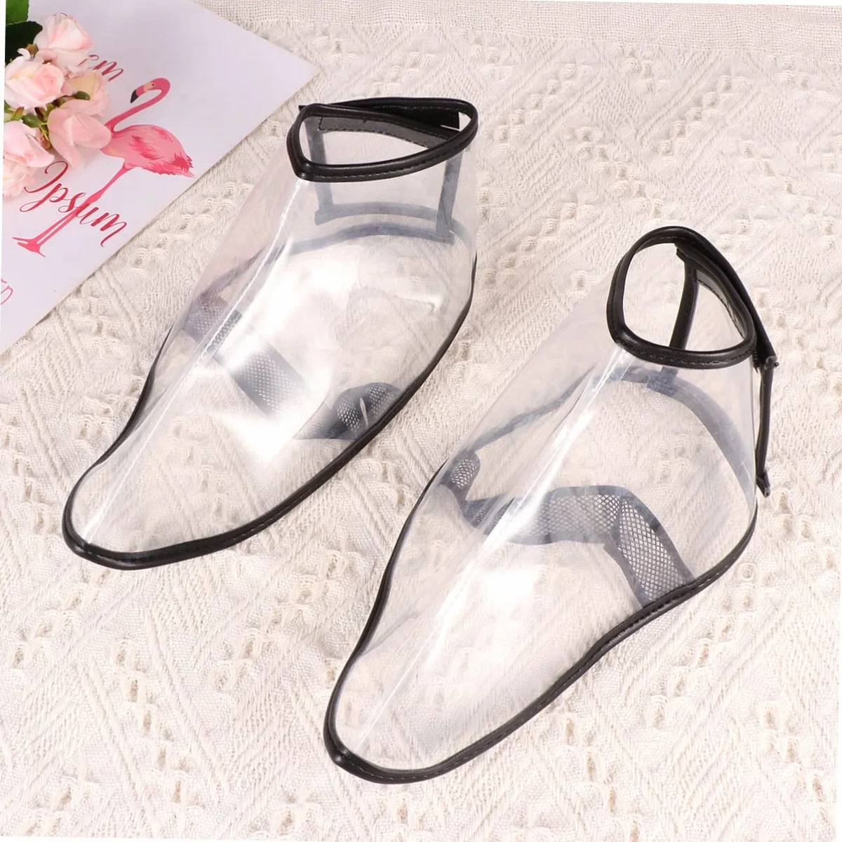Beaupretty Fundas para Zapatos de Silicona Protección contra Cabello para Peluquería, L Transparente, Práctica y Removible para Profesionales