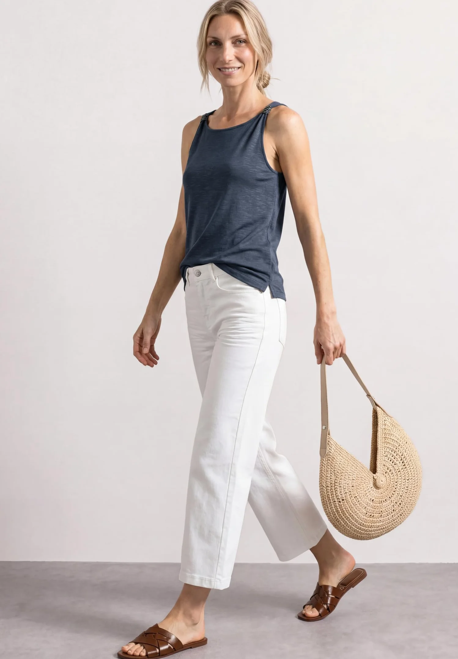 Street One Top con Escote Barco y Detalle en los Hombros Mujer