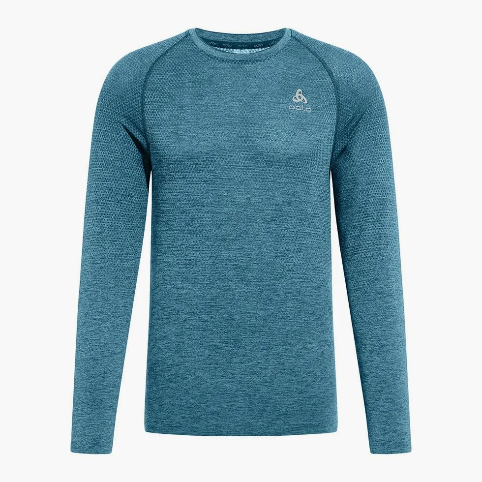 Odlo Odlo Laufshirt Herren Langarm Essential Seamless I Sport Shirt Männer I Sport Oberteil I Fitness Shirt Camiseta Hombre (Pack de 1)