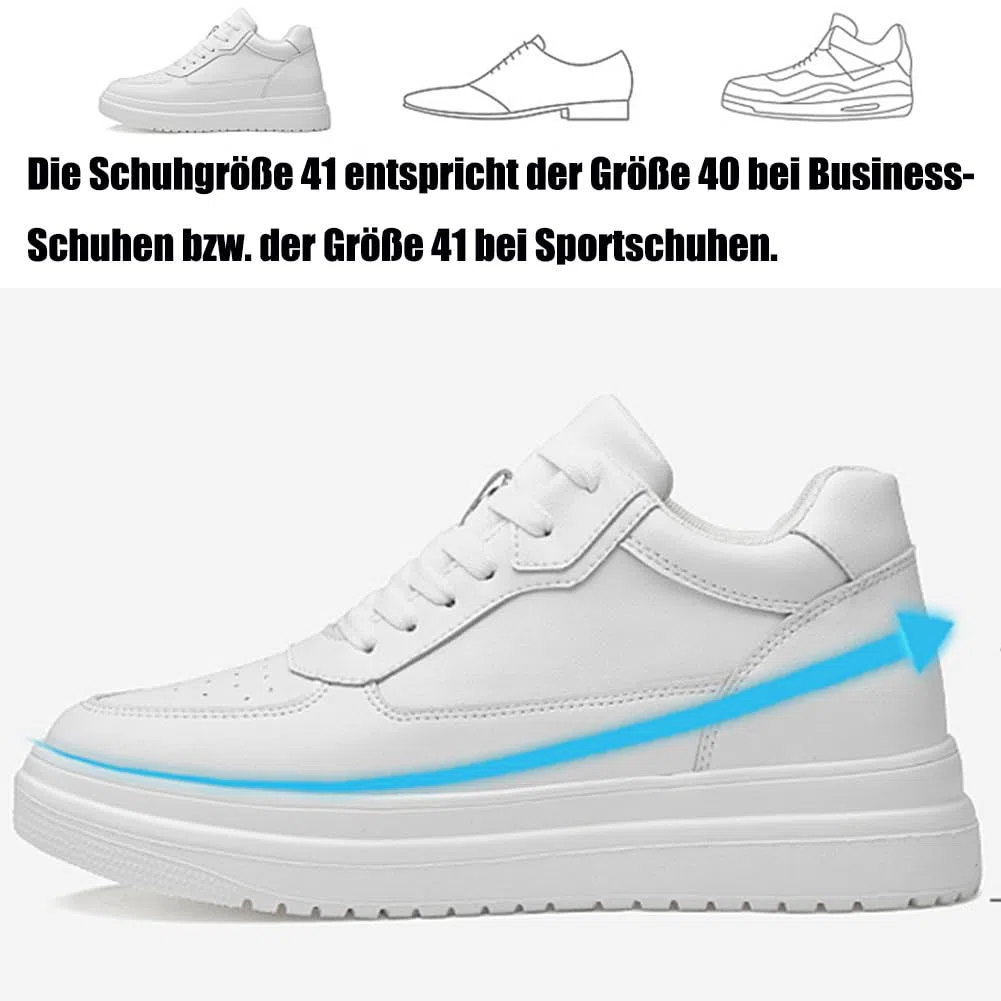 White Casual Shoes 4/6/8/10cm Hombre, White Zapatos Hombre Mujer,Casual Malla Transpirable Zapatillas de Caminar Ligeras Levantamiento Cómodas Zapatillas de Running Resistente al Desgaste Zapatos de
