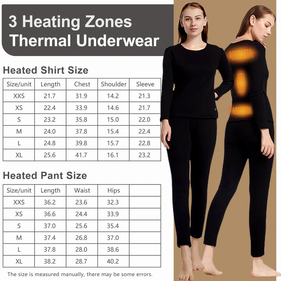 Camisa Térmica Interior Calentada para Mujeres, Top Térmico Eléctrico para Exterior con 3 Niveles de Calentamiento para Ciclismo, Esquí