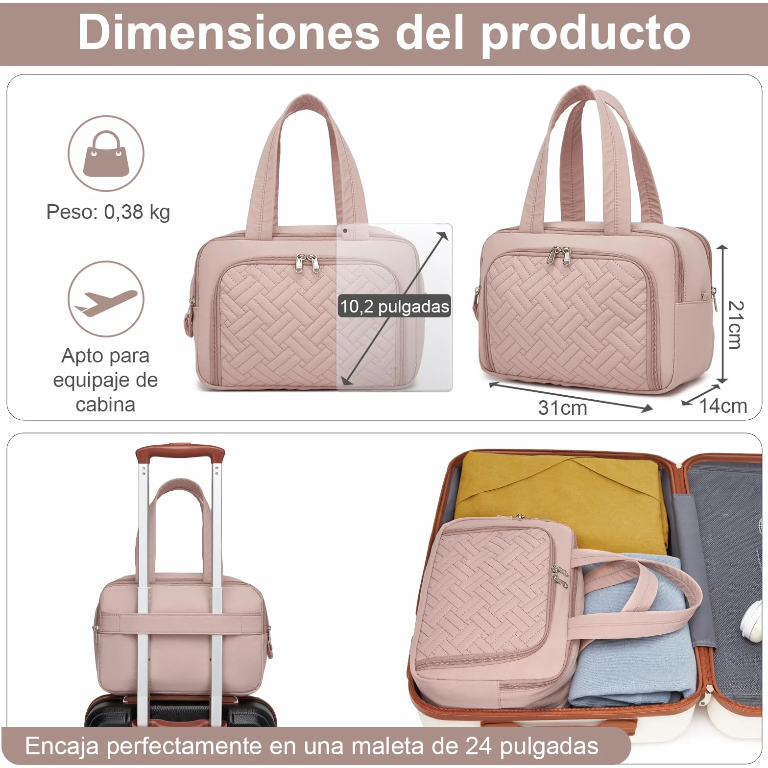 Kono Neceser Mujer de Viaje Grande Neceser Maquillaje Impermeable Bolsa de Aseo con Gran Apertura Organizador de Artículos de Tocador y Cosméticos