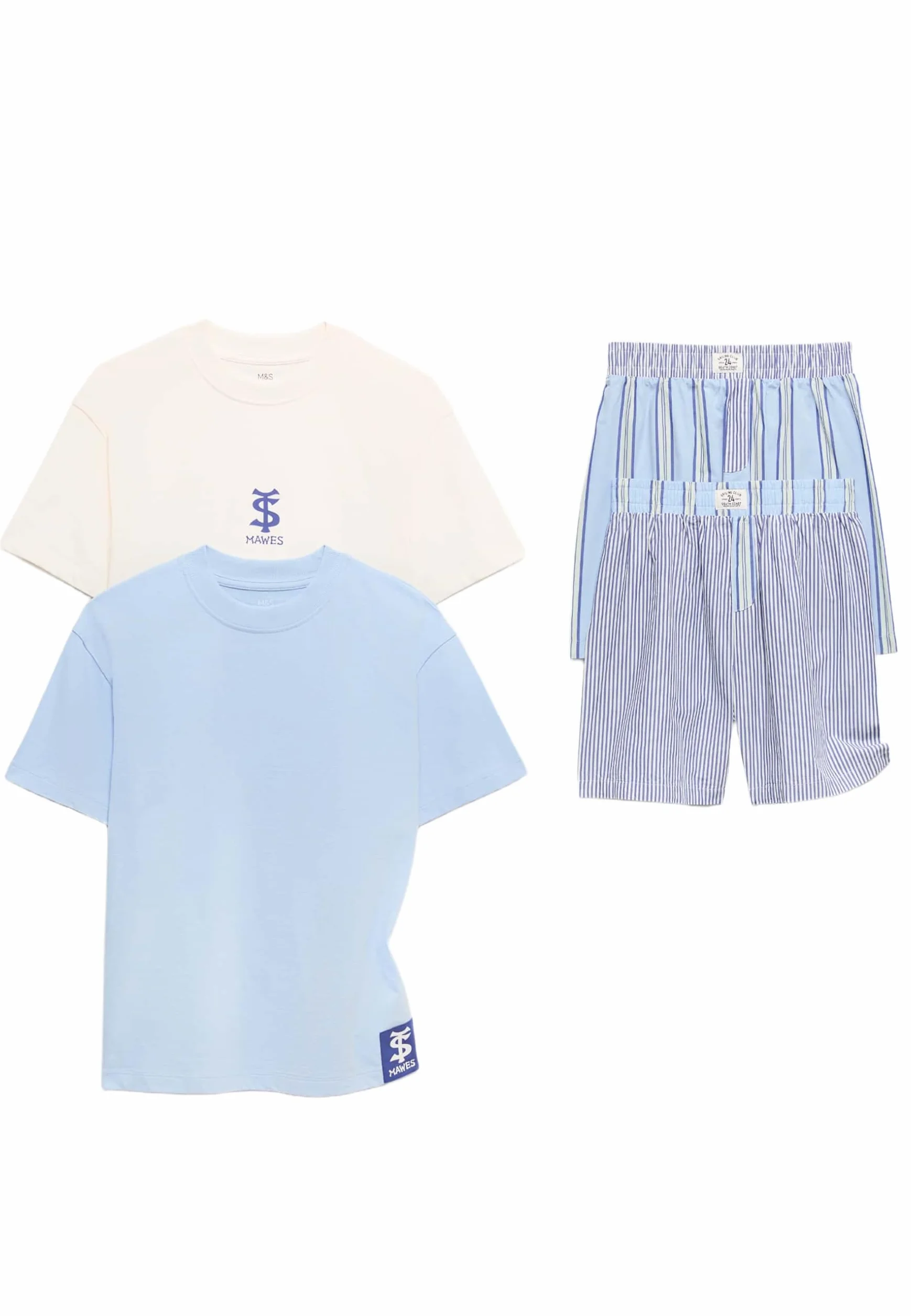 Marks & Spencer Conjuntos de Pijama de Rayas para Niño Pack de 2
