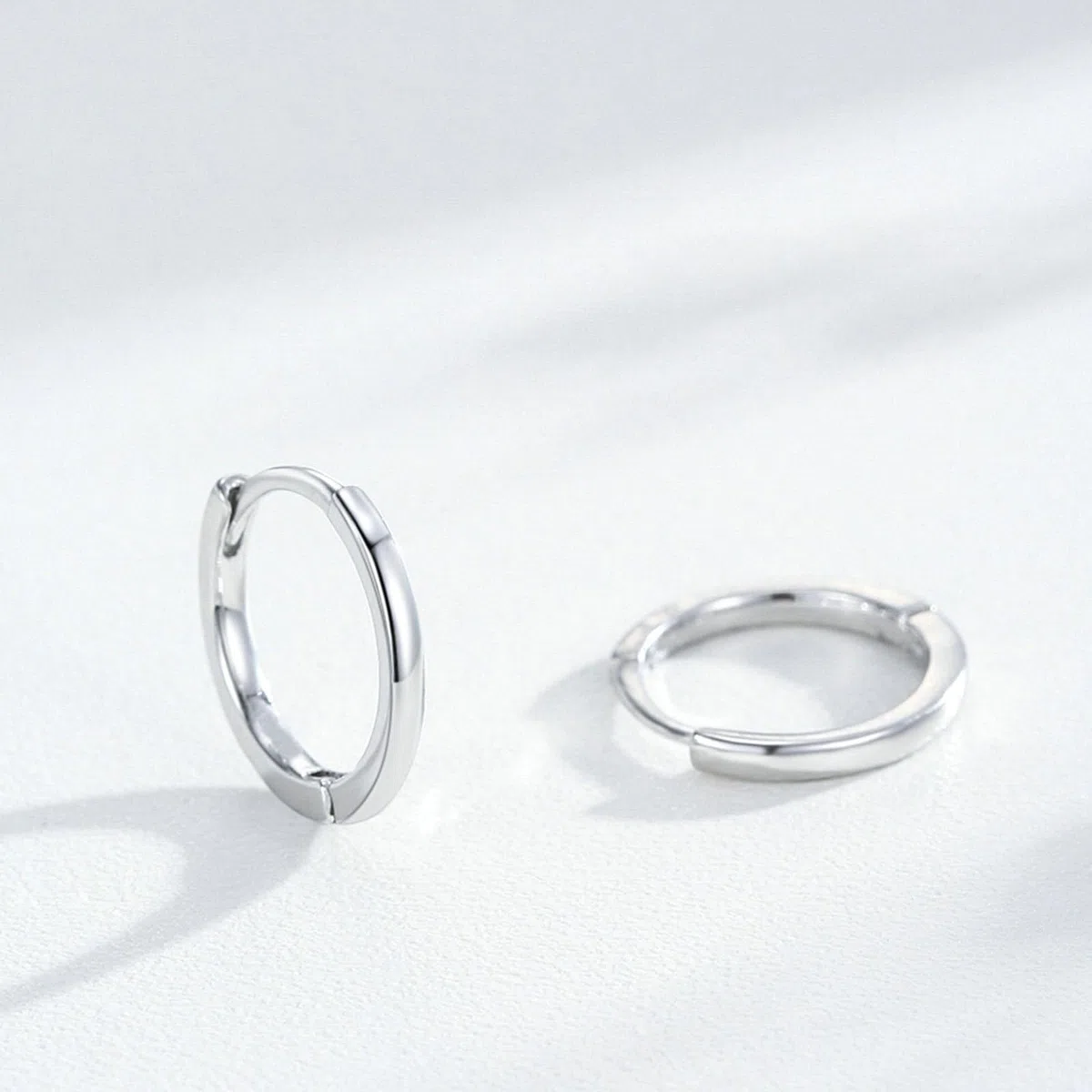 Pendientes de platino para mujer 950, pendientes de aro de 11,2 mm, 13,5 mm, 15,6 mm, pendientes de boda, pendientes de aro sin alergias para mujeres