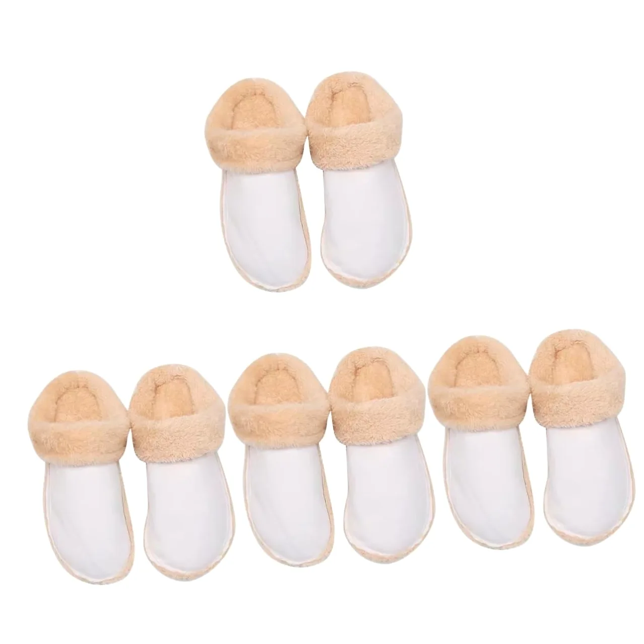 4pares Plantillas De Invierno Fluffy Inserciones Calientes y Desmontables Para Zuecos Aislantes y Cómodas Para Hombres y Mujeres Calzado De Invierno