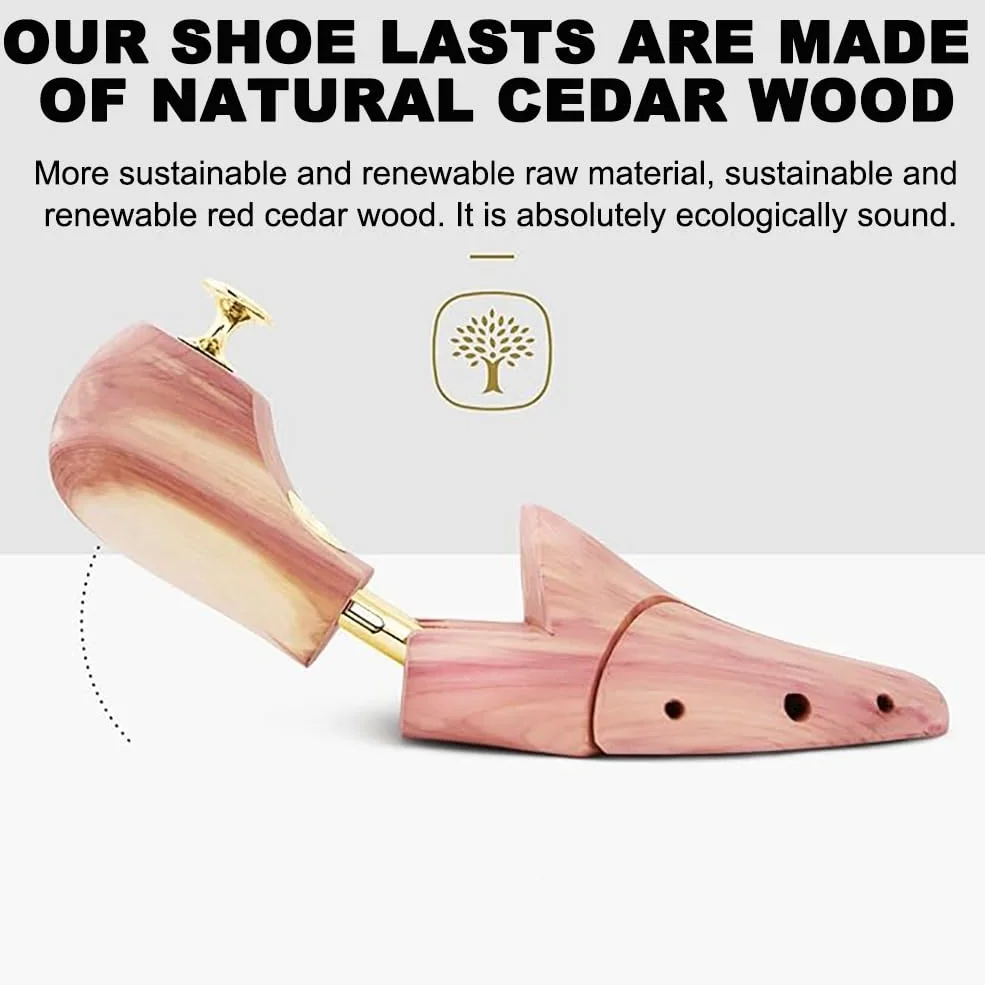 Ensanchador De Zapatos De Madera De Cedro Natural, Protector De Forma De Zapato, Retenedor De Forma De Zapato, Expande La Longitud Y El Ancho del Zapato,37 to 38