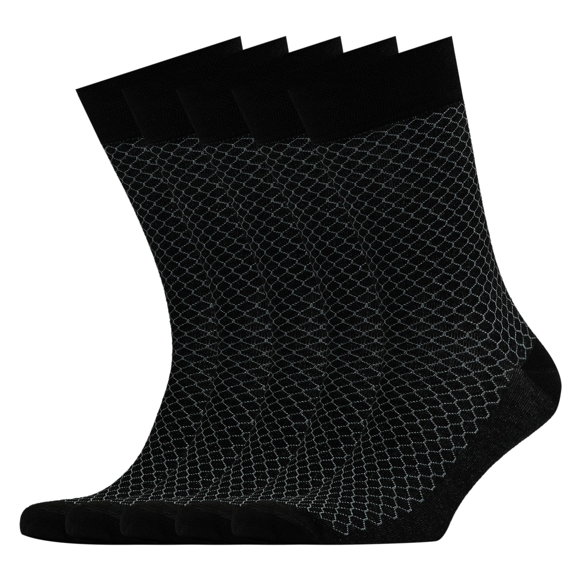 VRD - Calcetines de vestir para hombre, paquete de 5 calcetines de bambú para hombre, longitud a media pantorrilla, calcetines de regalo para hombre, talla 8-13