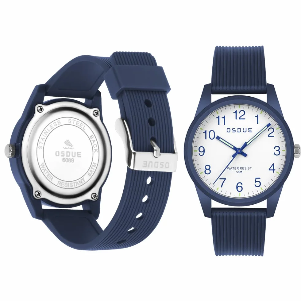 OSDUE Reloj para NiñOs, 5ATM/50M Impermeable Fácil de Leer Relojes de Pulsera con Correa Suave, Reloj de Pulsera Analógico para Niños Niñas Regalo de CumpleañOs para 4-18 Años