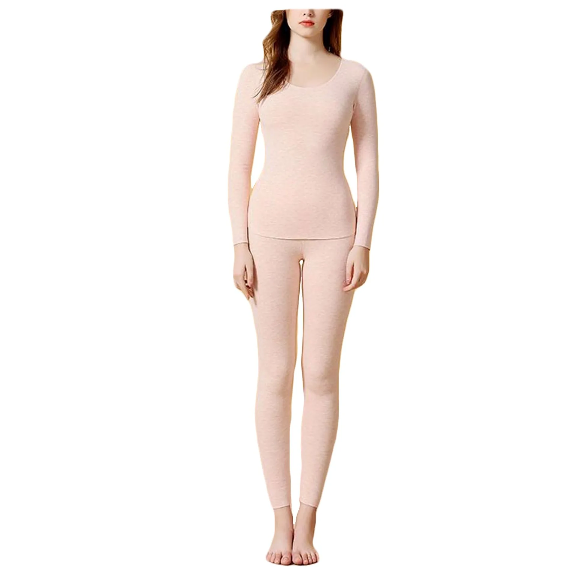 Bestgift Conjunto de ropa interior térmica para mujer, con calefacción acolchada y gruesa