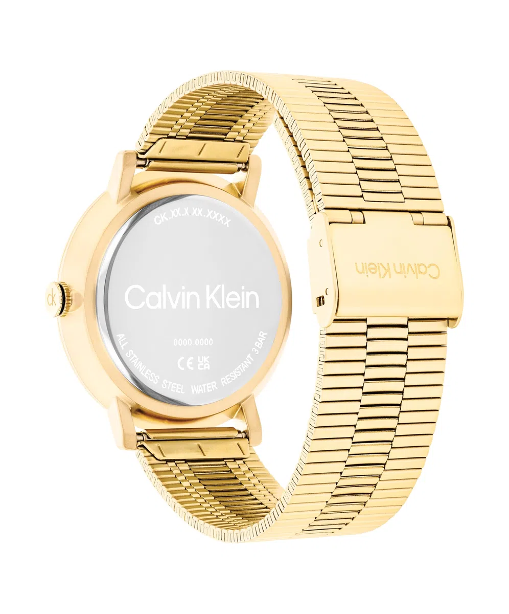 Calvin Klein Reloj con Movimiento de Cuarzo de Tres Manecillas Collectión CK Real con Correa de Acero Inoxidable