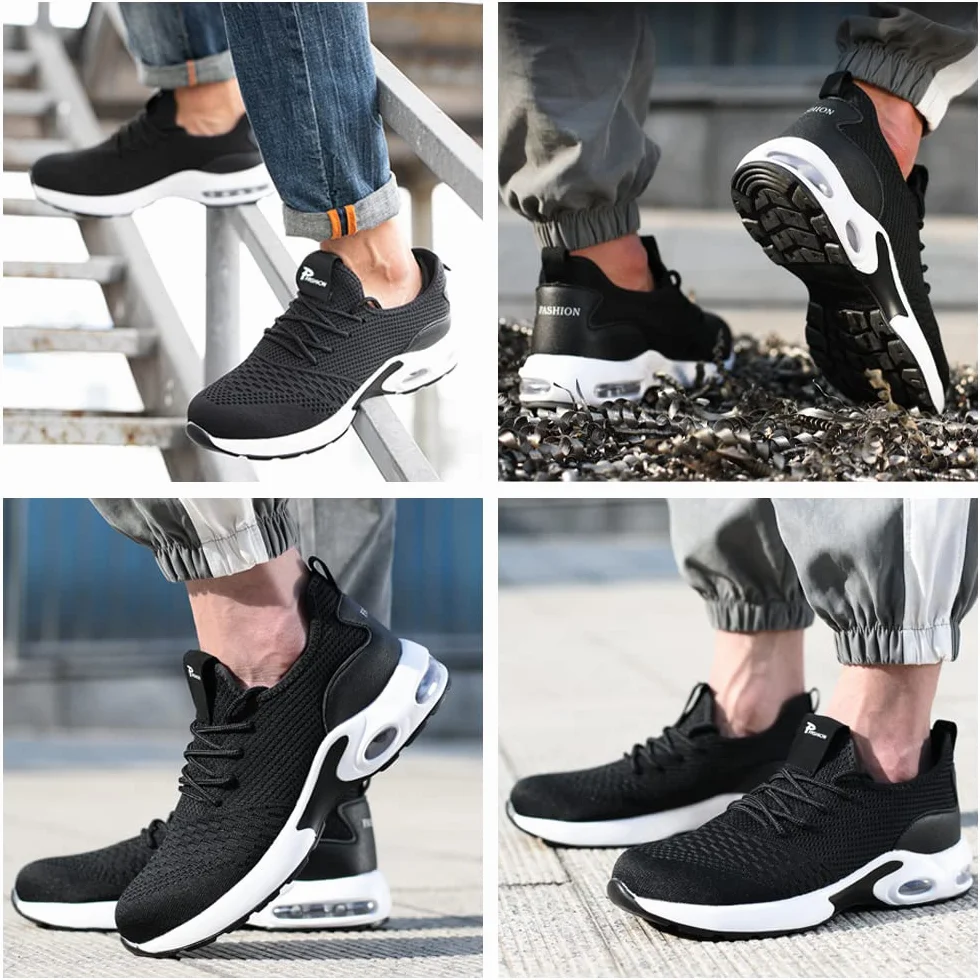 Nasogetch Zapatos de Seguridad Hombre Mujer Transpirable Antideslizante