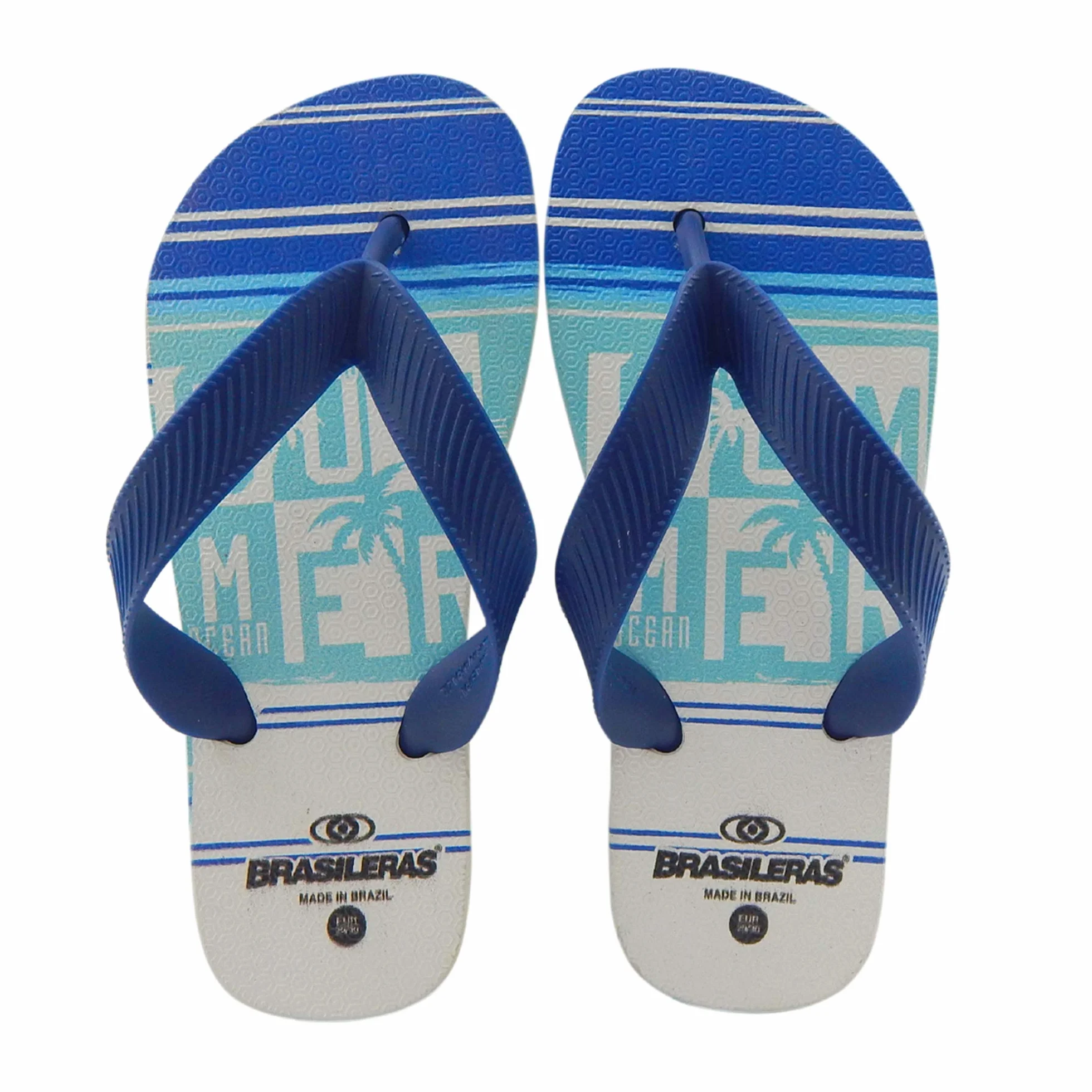 BRASILERAS - Chanclas de Playa y Piscina - Summer - Flip Flop de Suela Antideslizante - para niños - Tallas 27 al 34 EU - Hechas en Brasil
