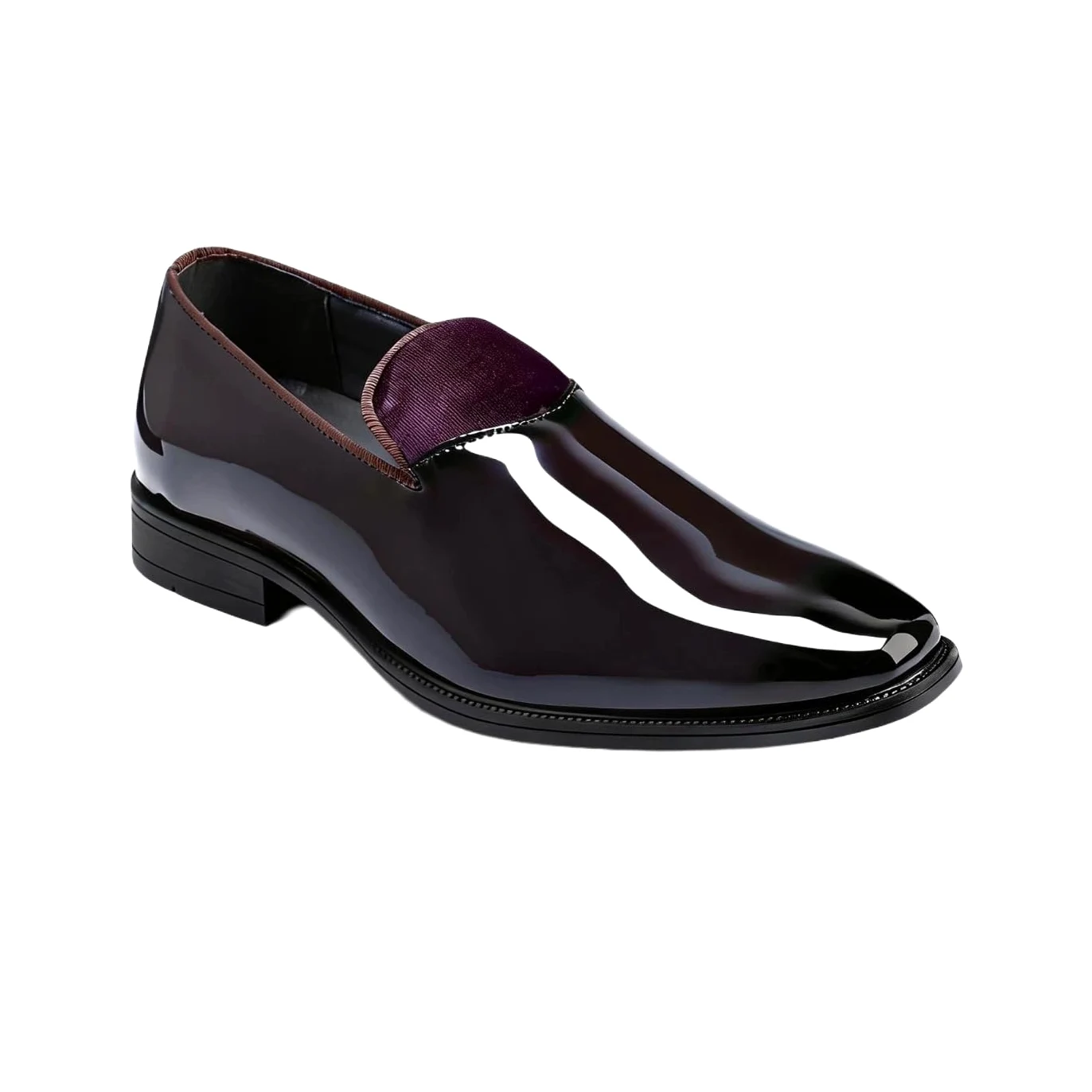 YFFUSHI Loafers Hombre de Piel Charol Brillante Mocasines Bajos Comfort Zapatos de Ceremonia sin Cordones para Boda Oficina y Conducción