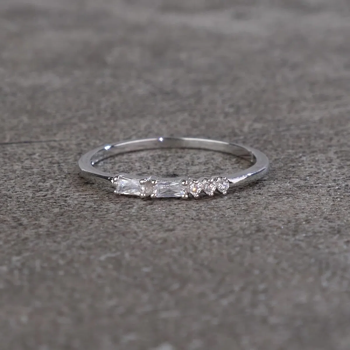 Anillo de boda para mujer, oro auténtico, delicado diamante cultivado en laboratorio, alianzas de boda de oro blanco para mujeres