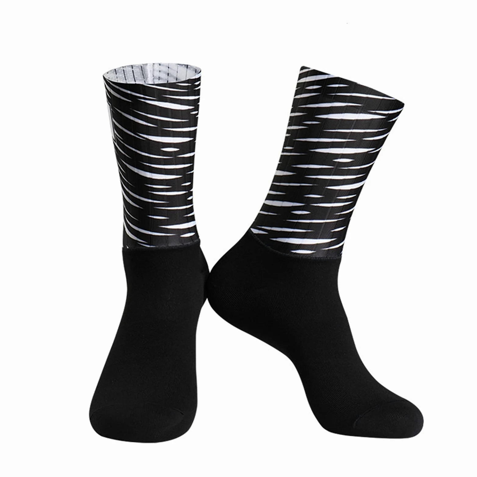Sport Anti resbalón Silicona sin Fisuras Moldeo Integral de Alta tecnología Ciclismo de Alta tecnología Calcetines Transpirables Bicicleta Bicicleta Carreras Calcetines Deportes Calcetines