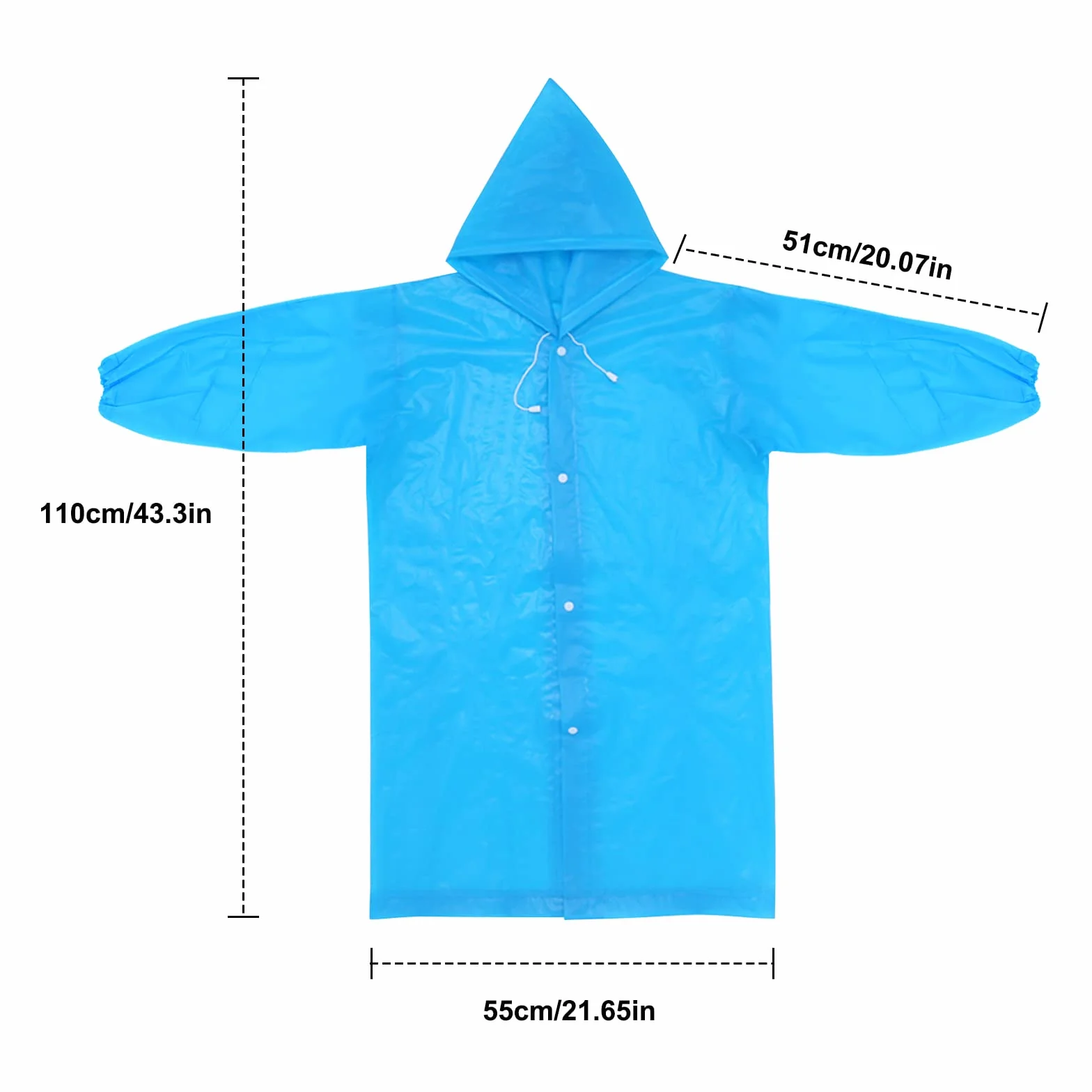 2 Piezas Chubasquero para Niños, Espesar EVA Chubasqueros Impermeable Chaquetas de Lluvia para Niños Niñas Chubasquero Lluvia Reutilizable con Capucha Capa de Lluvia Poncho de Lluvia (Rosa+Azul)