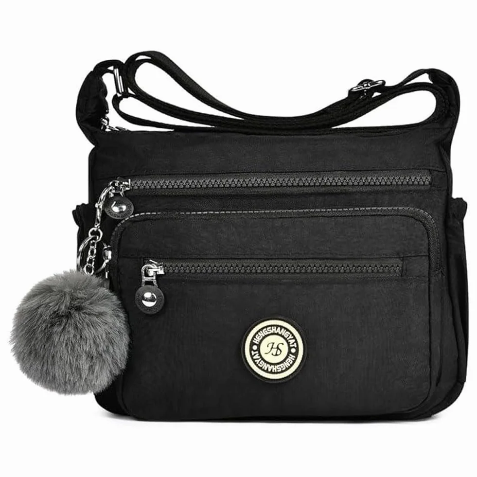 Aucuu Bolso Bandolera Mujer, Impermeable Nailon Crossbody Bolso, Grande Crossbody Bolsos con Correa Ajustable, Múltiples Bolsillo, para Viajar, Escuela, Compras, Trabajo