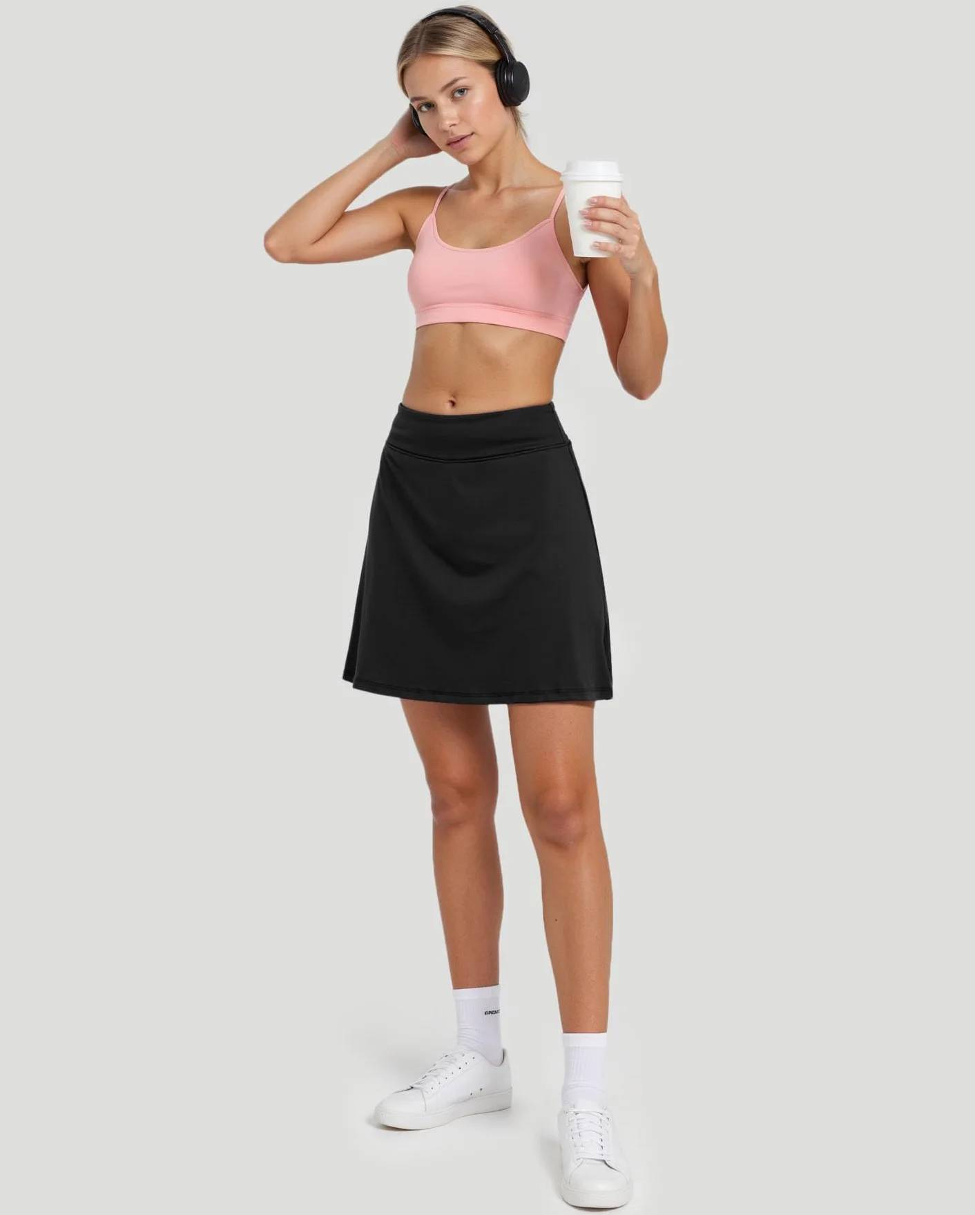 Falda de Tenis para Mujer Falda Pantalón Deportiva de Golf Atlética Mini Faldas con Pantalones Cortos Interiores y Bolsillos para Entrenamiento Correr