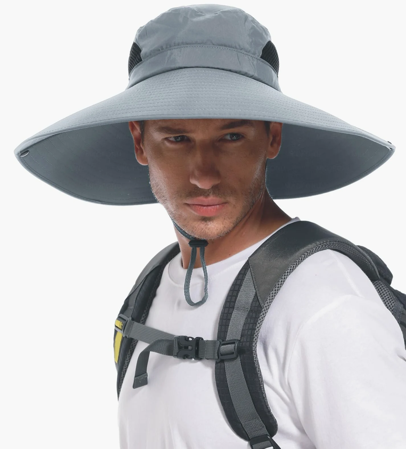 Sombrero de ala ultra ancha para hombres y mujeres, con protección UPF50+, impermeable, adecuado para pesca, senderismo, camping, etc