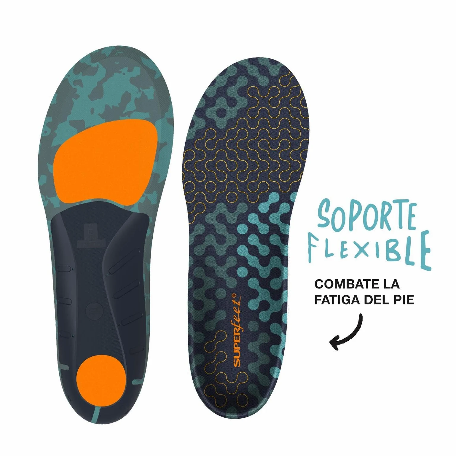 Superfeet Active Cushion Arco Alto, Plantillas Recortables, EU 34-36 | Plantillas Recortables, Soporte para Arcos Altos, Tecnología Adaptive Comfort, Materiales 100% Reciclados