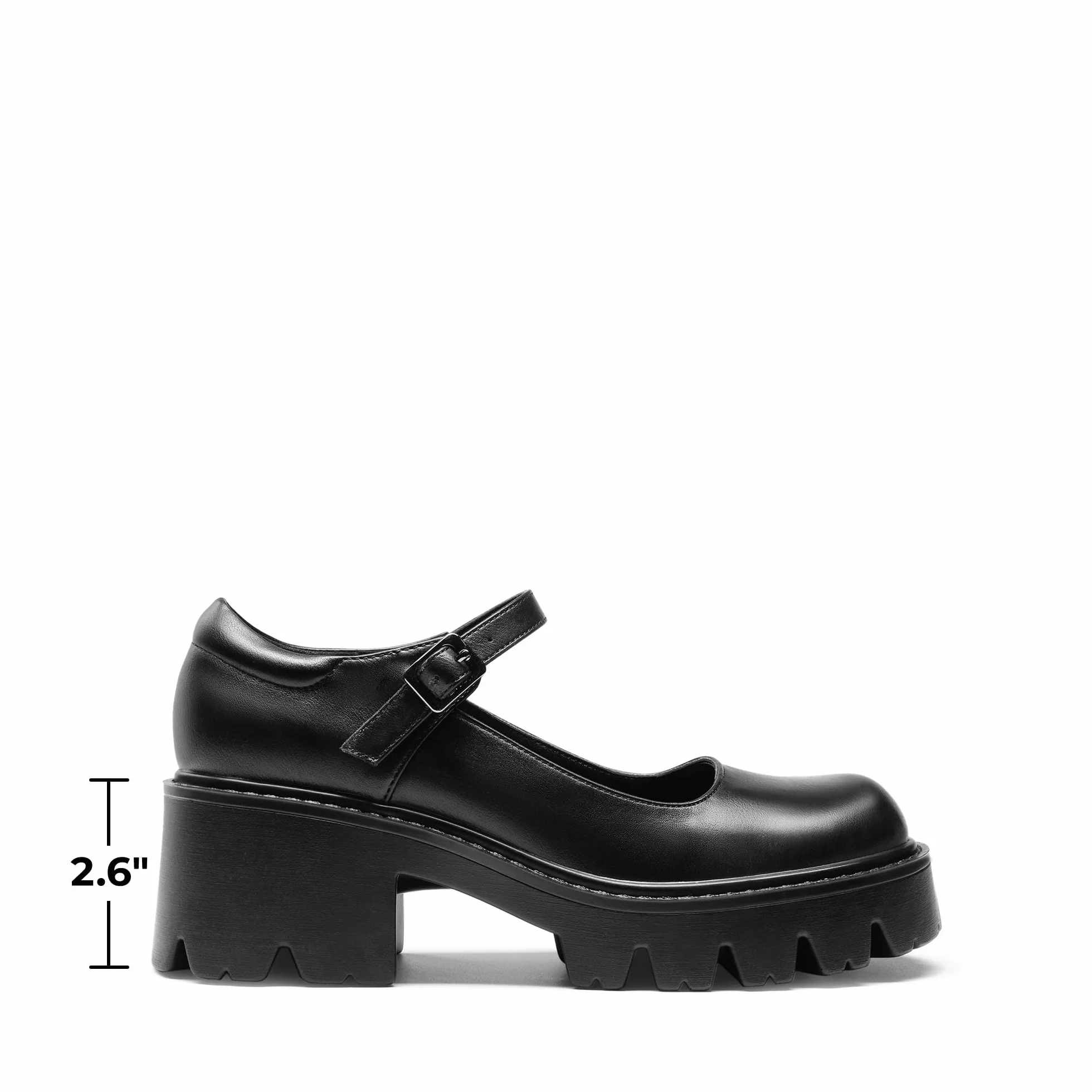 DREAM PAIRS Mary Jane Mujer Zapatos de Tacón Ancho Cómodos con Plataforma Lolita Japonesa