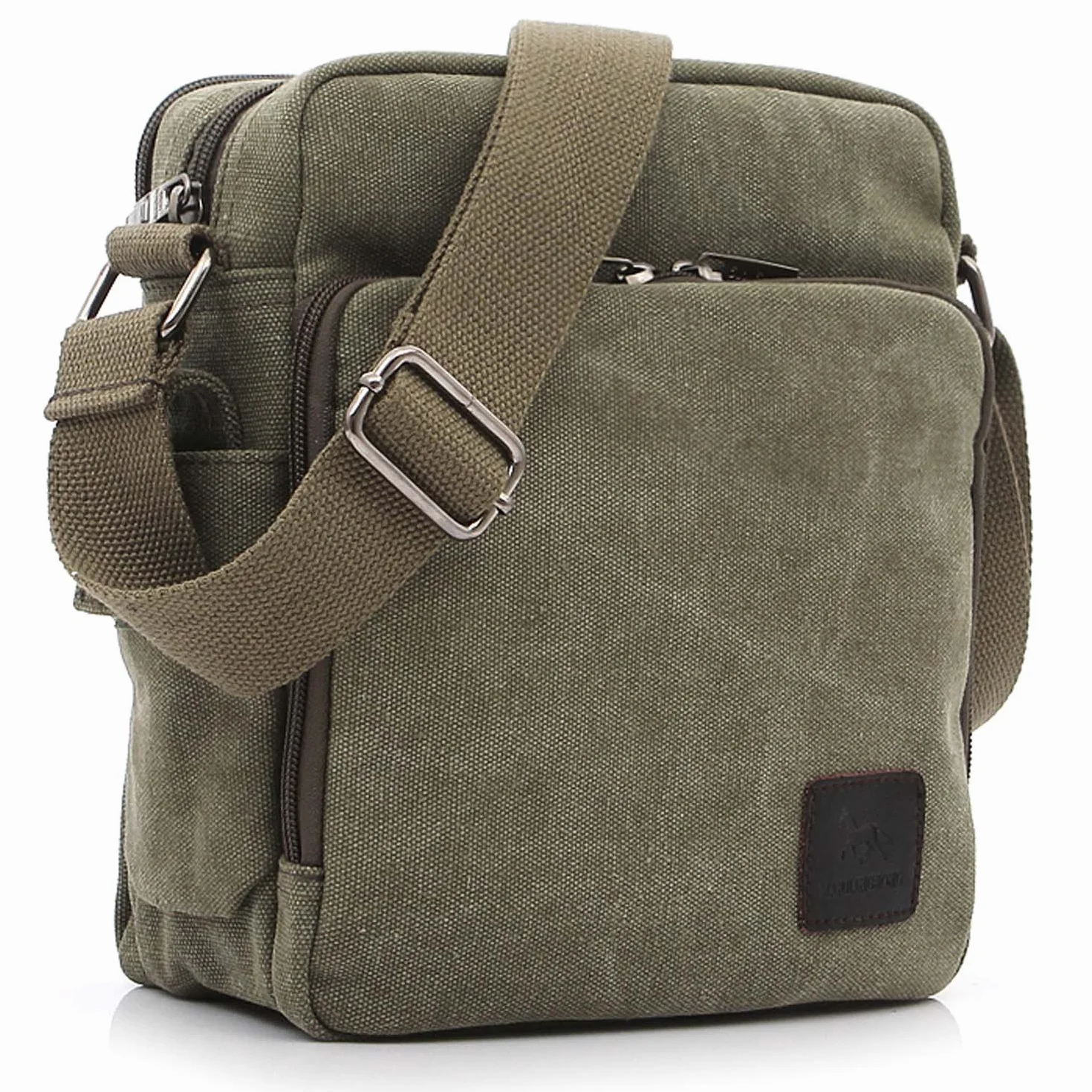Bolso Bandolera Hombre Pequeño de Tela Vintage Messenger Bag para Colegio Universidad Libro Bolsa de Lona Originales de Viaje Sport