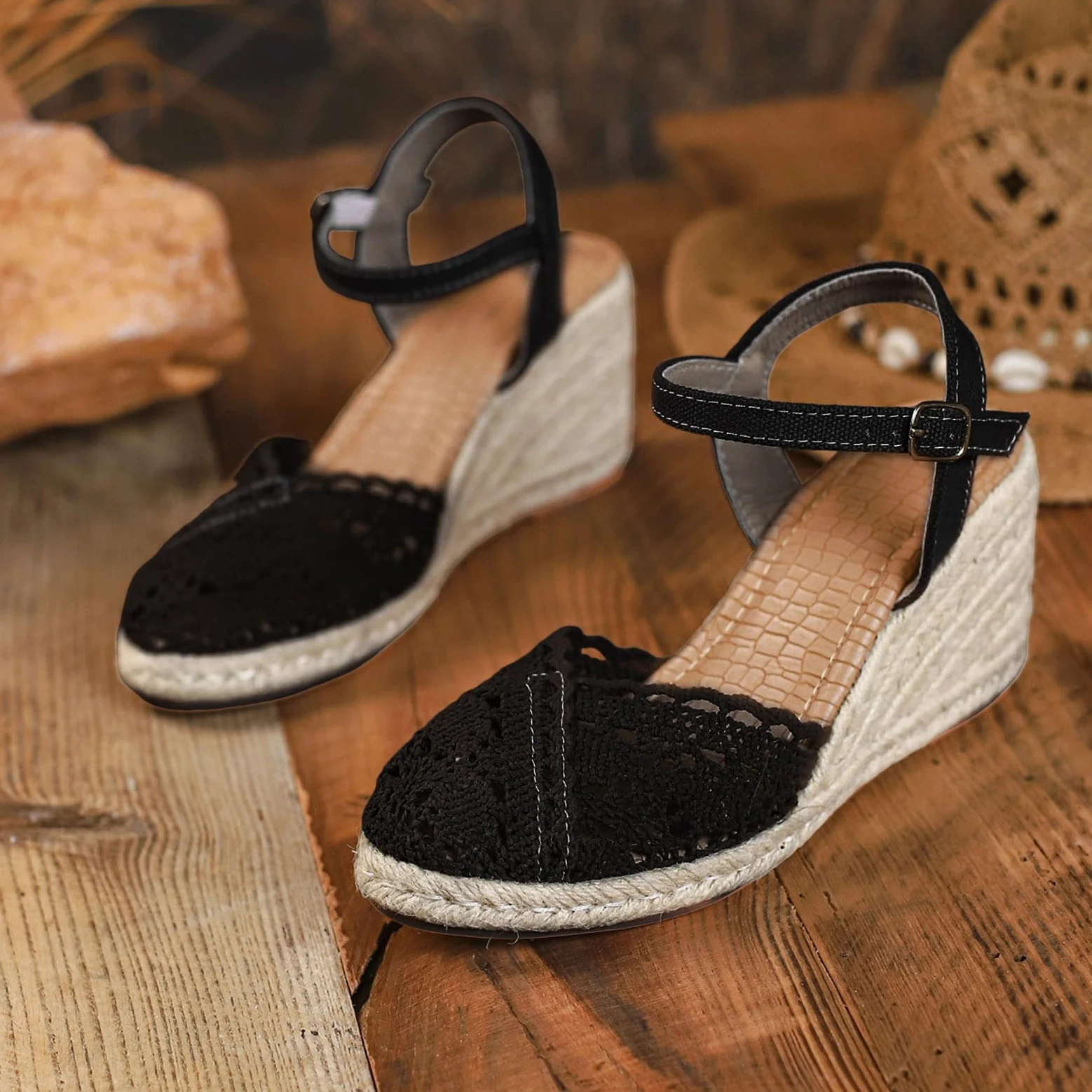 Sandalias Cós Para Mujer Sandalias Para Mujer Mules De Cuero Cós De Verano Modernas Con Cuña Y Pantuflaspremium Sandaliasde Verano Con Anti Transpirables Estilo Bohemio Punta Abierta Y Tacón Bloque