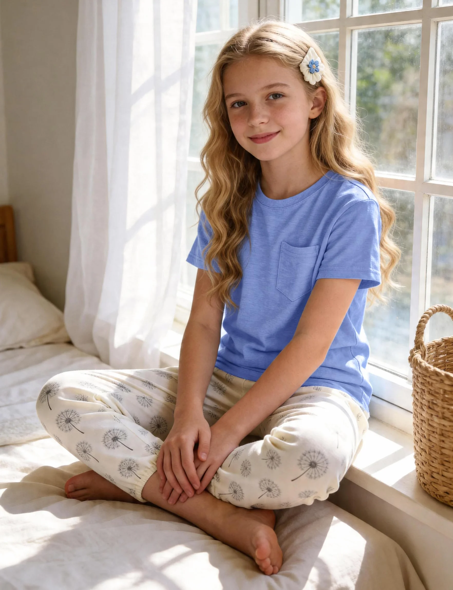 Camiseta de verano para niña, manga corta, básica, cuello redondo, color liso, con bolsillos, camiseta para niñas de 6 a 15 años