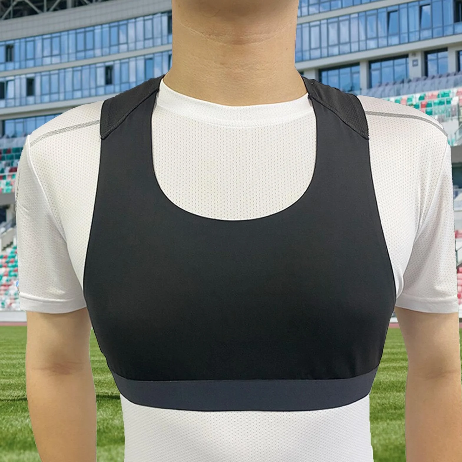 Chaleco de seguimiento de fútbol, material transpirable de poliéster, tamaño S-XXL, 180 g, capa base de compresión portátil, ideal para jugadores profesionales con bolsillo GPS integrado y uso de