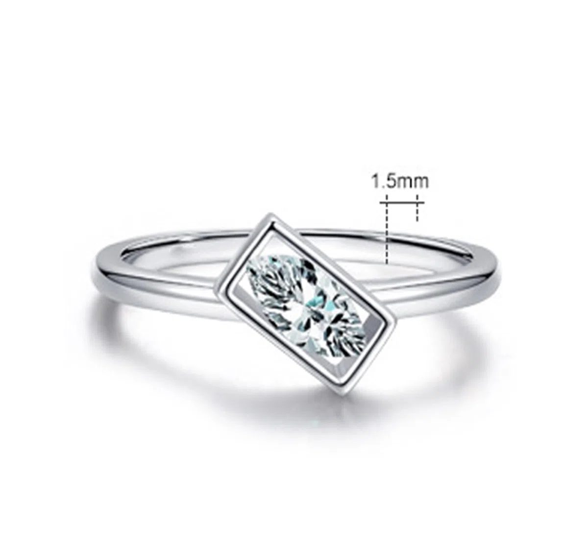 Anillos de diamante cultivados en laboratorio de oro blanco, anillo de boda para mujer, oro auténtico, solitario, anillo de compromiso, alianzas con diamante cultivado en laboratorio para