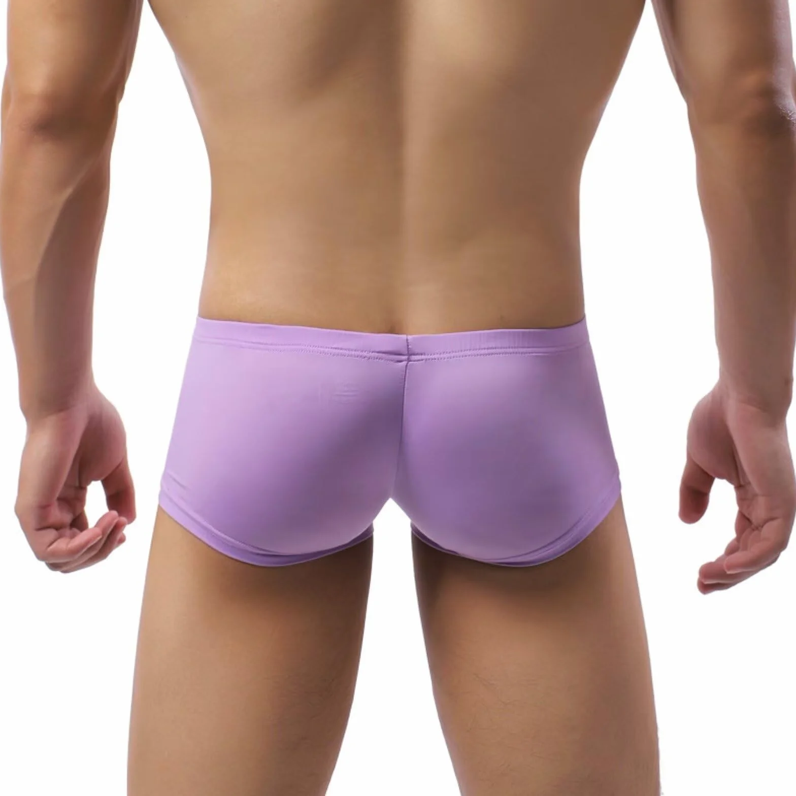 Pantalones cortos para hombre, calzoncillos bóxer de seda de hielo transpirables