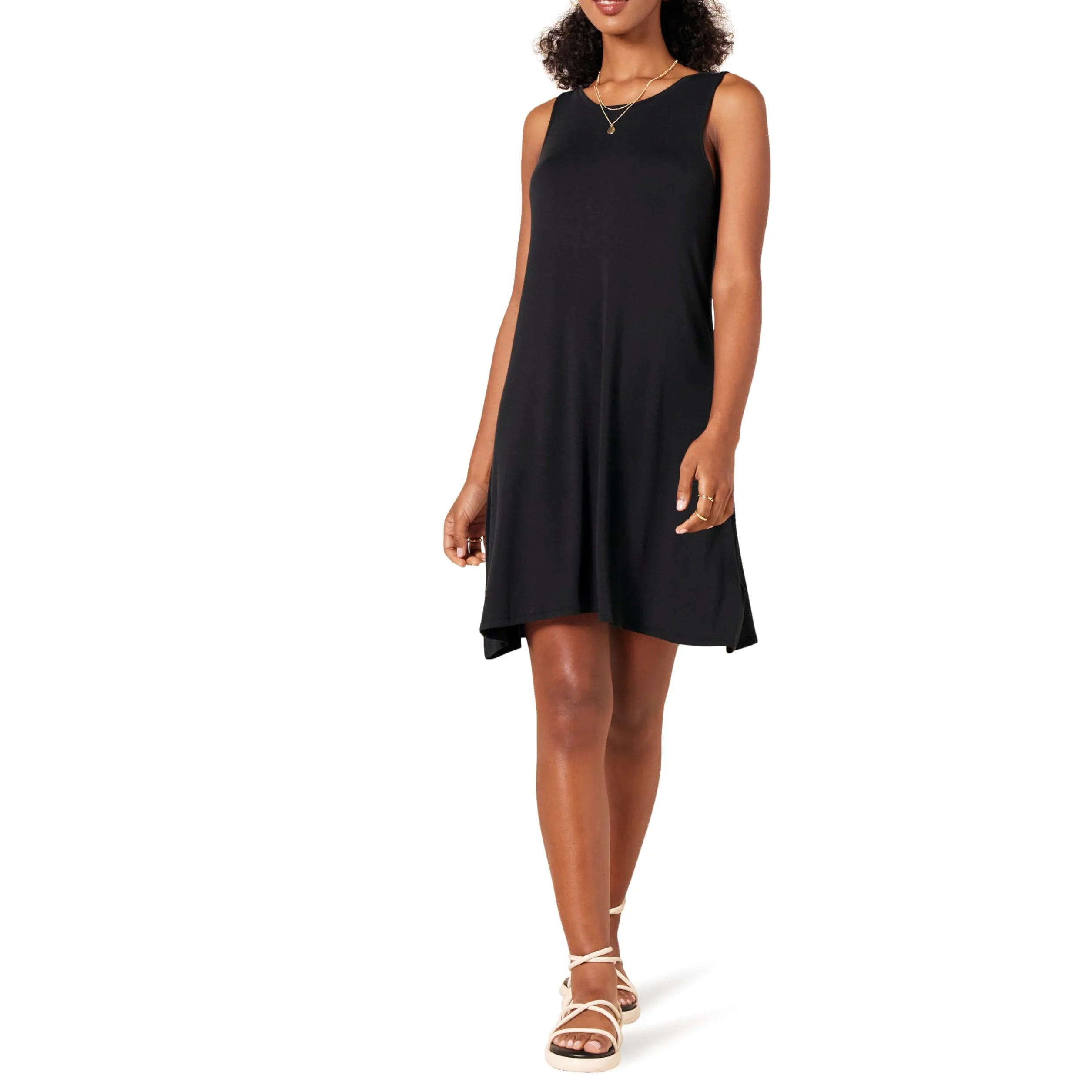 Amazon Essentials Vestido sin Mangas con Vuelo Mujer Talla Grande