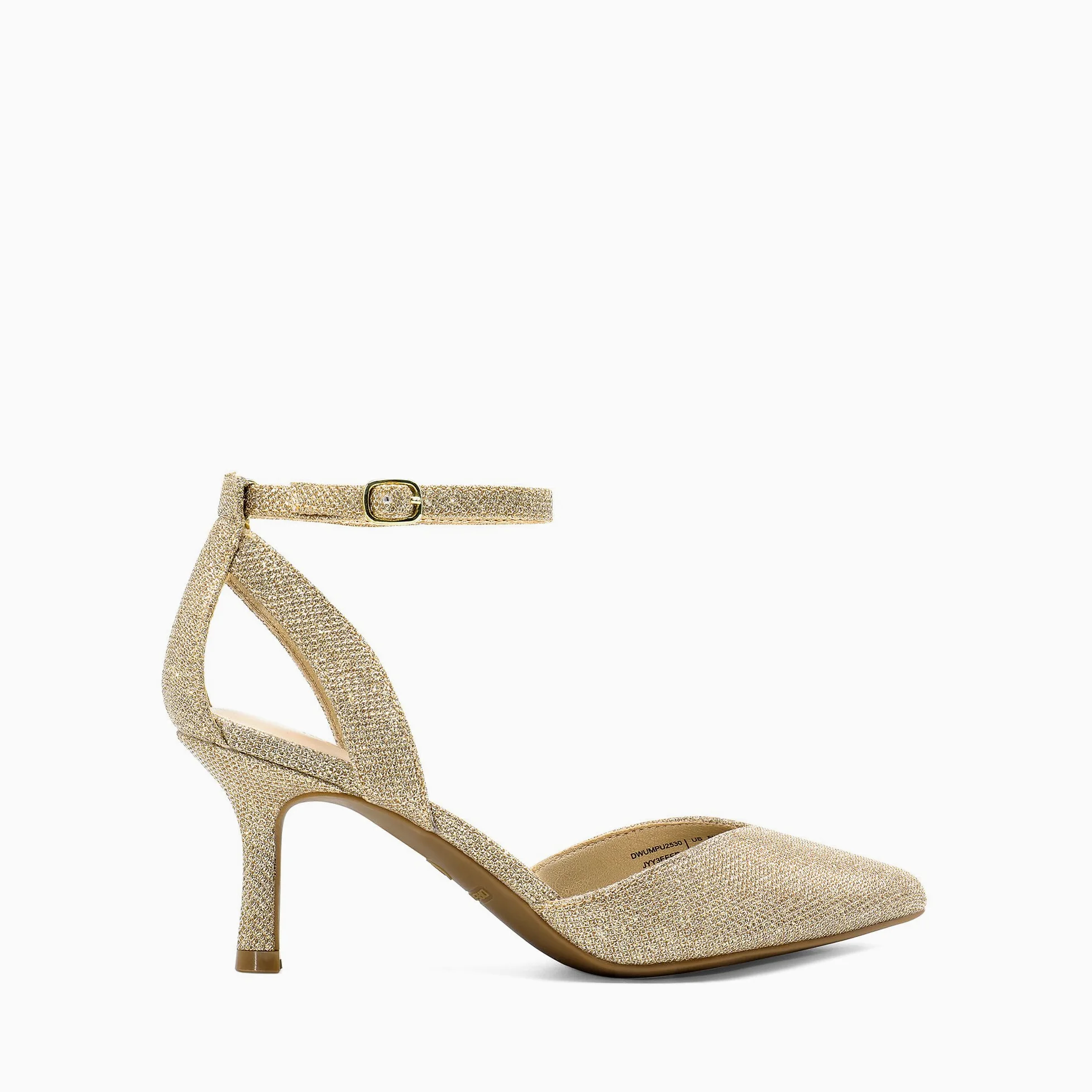 DREAM PAIRS Zapatos de tacón de aguja con punta cerrada y correa al tobillo para mujer, sandalias de vestir para boda, fiesta