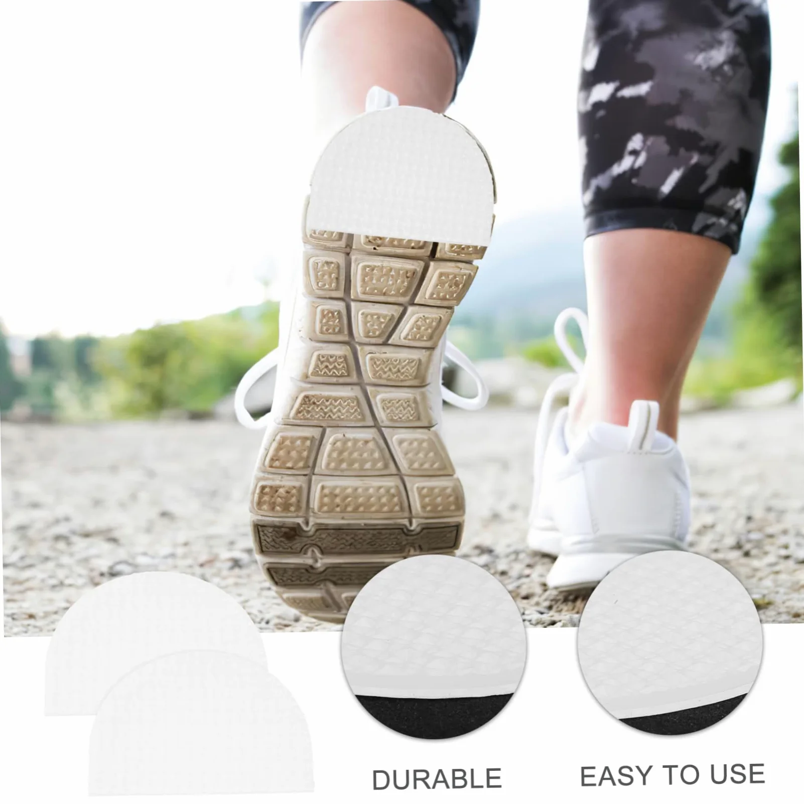 Cabilock 5pares Almohadillas Antideslizantes Para Zapatos De De Caucho Reducción De Ruido Auto-adhesivas Para Zapatillas y Zapatos De Transparente Cortables