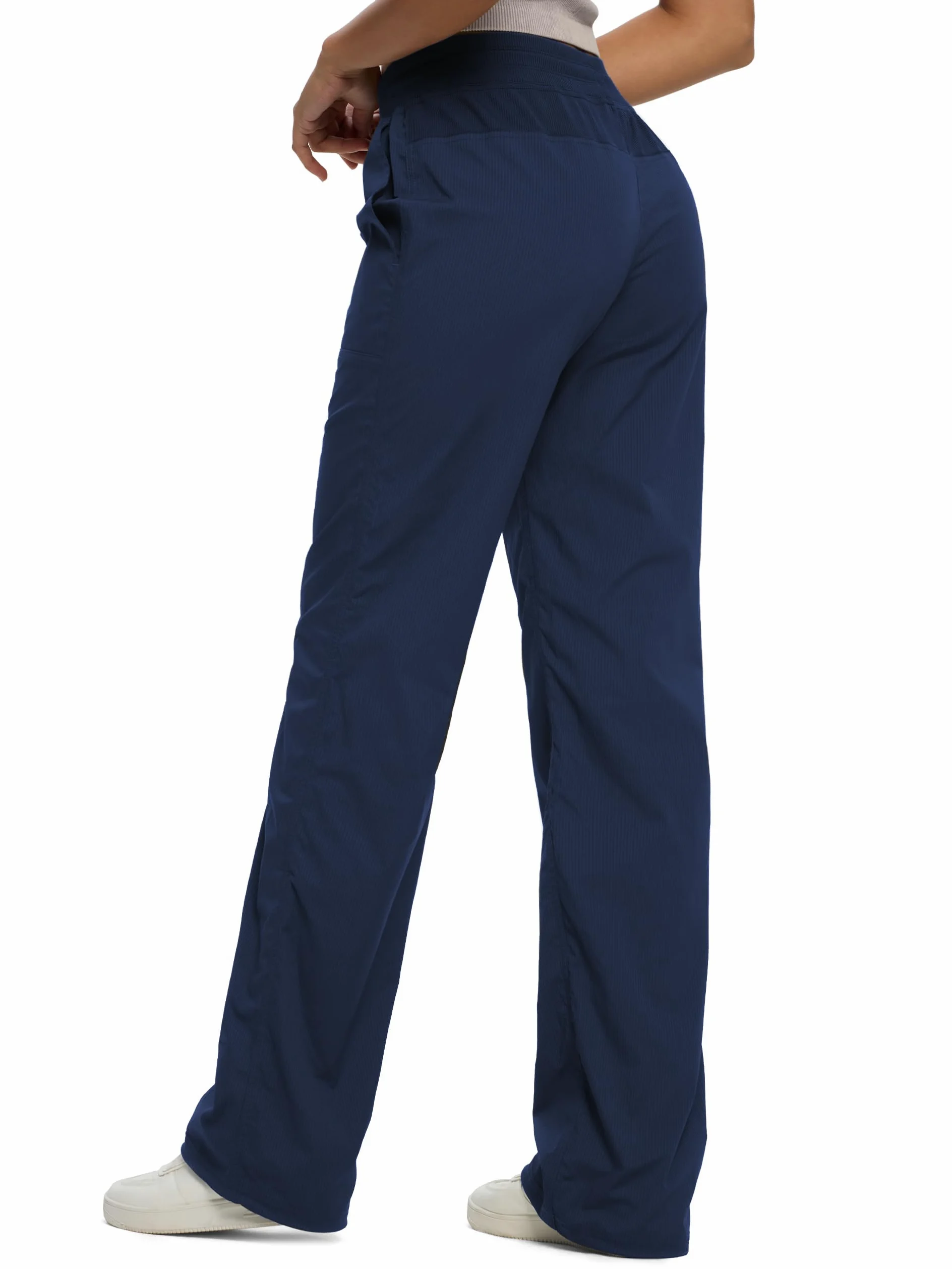 SEVEGO Pantalones de estudio de baile ligeros con entrepierna de 30, 32, 34 y 36 pulgadas de alto para mujer, pantalones de estudio de baile fruncidos para entrenamiento, atléticos, casuales