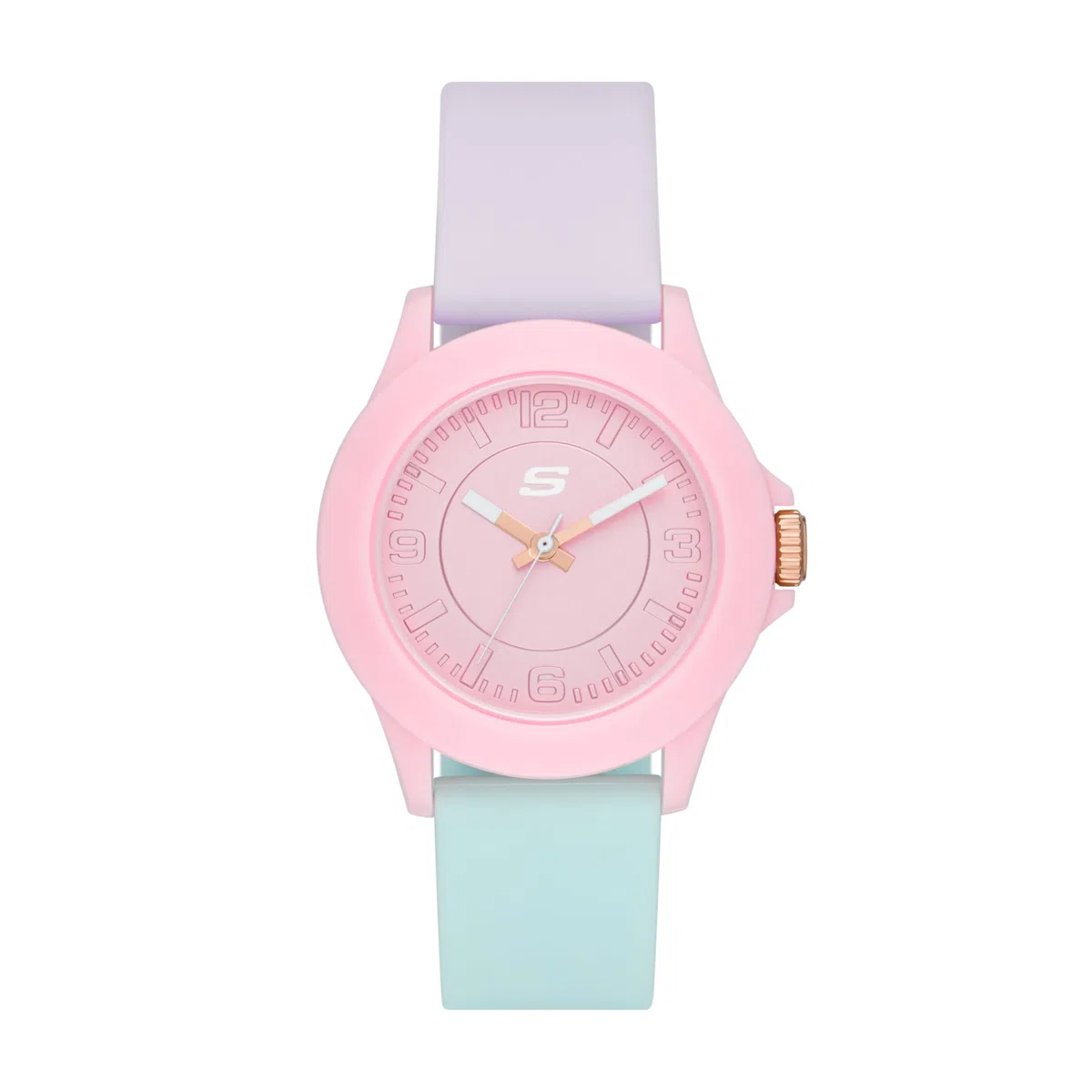 Skechers Women's Rosencrans Quartz Watch with Silicone Strap, Two-Tone, 20 (Model: SR6215)