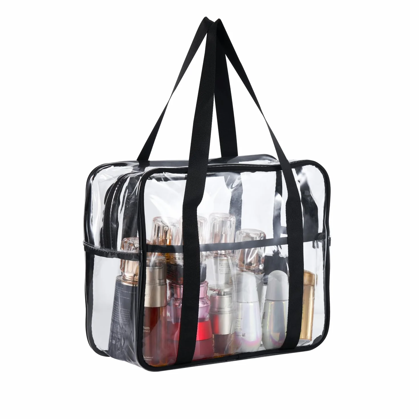 Bolsa Tote Transparente Aprobada para el Estadio, Bolsa de Aseo, Correa para el Hombro, Impermeable para Mujer y Hombre