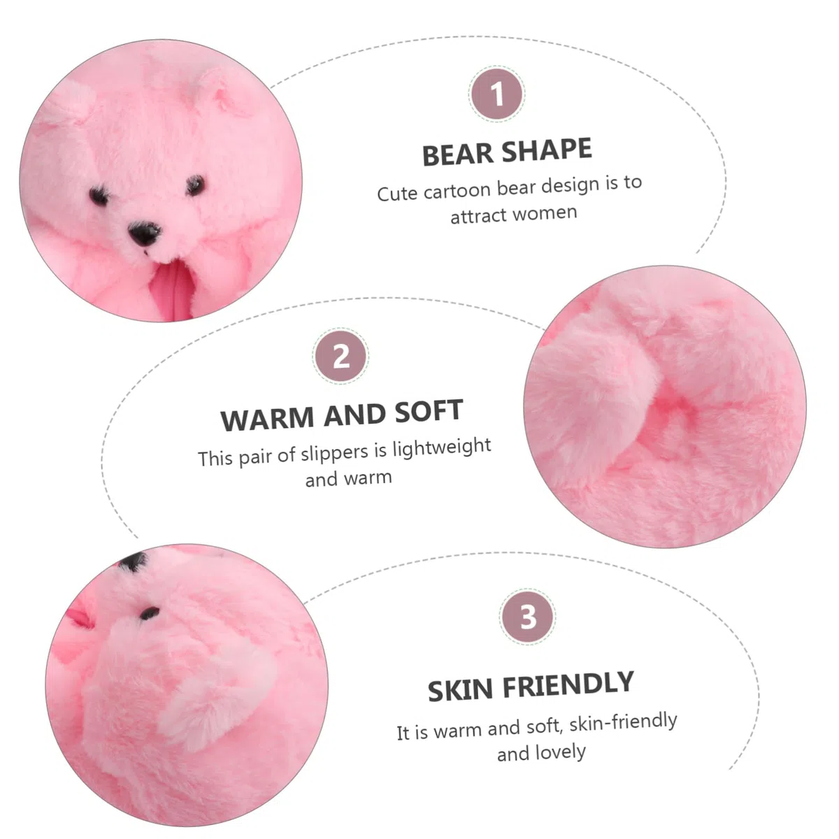 LIFKOME Pantuflas De Oso De Peluche Zapatillas De Dibujos Animados Pantuflas Divertidas De Animales Zapatillas Mullidas De Animales De Peluche Cálido Interior Brown Felpa