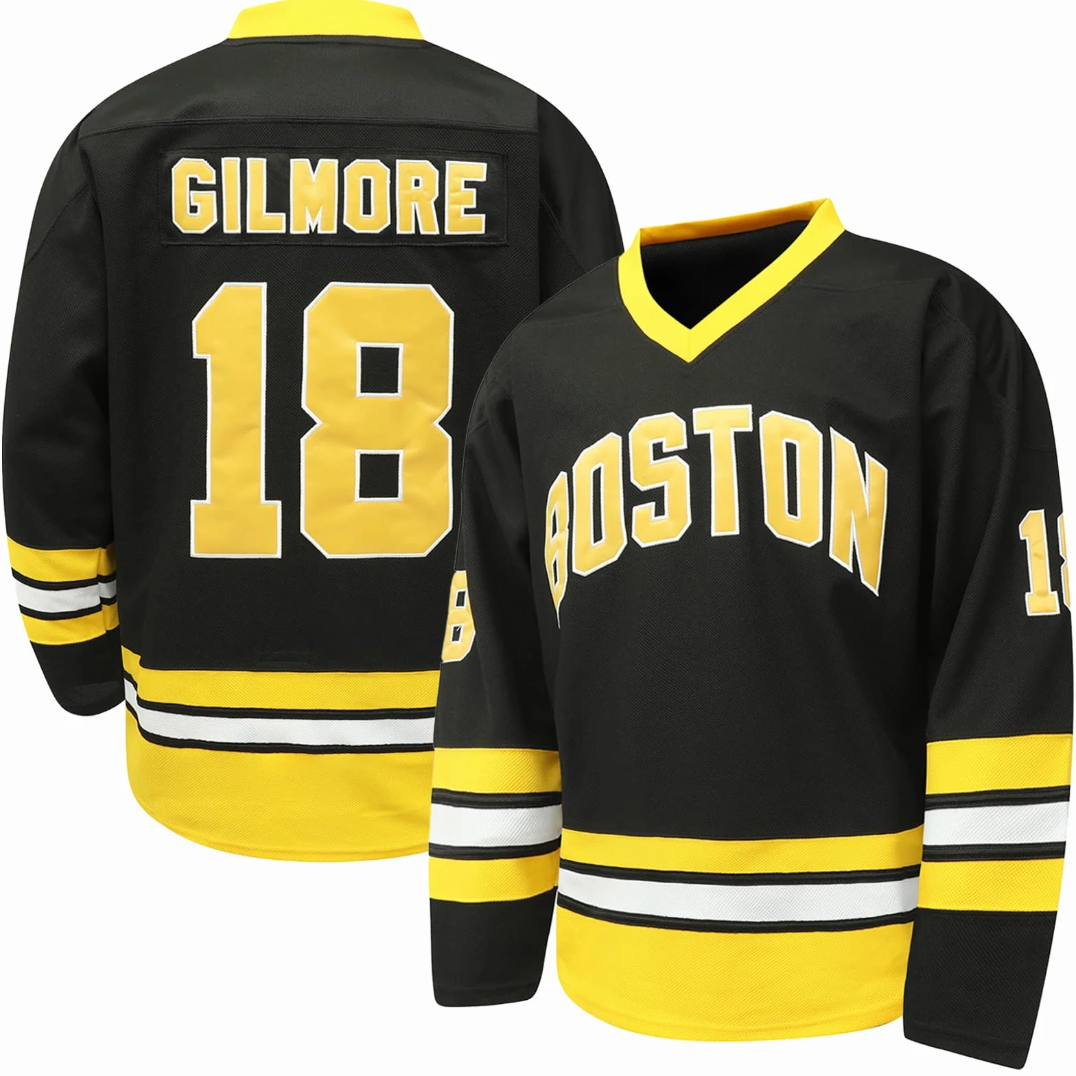 Happy Gilmore #18 Jersey Boston Adam Sandler 1996 Movie Ice Hockey Jersey cosido S-XXXL, ropa de hip hop de los años 90 para fiesta