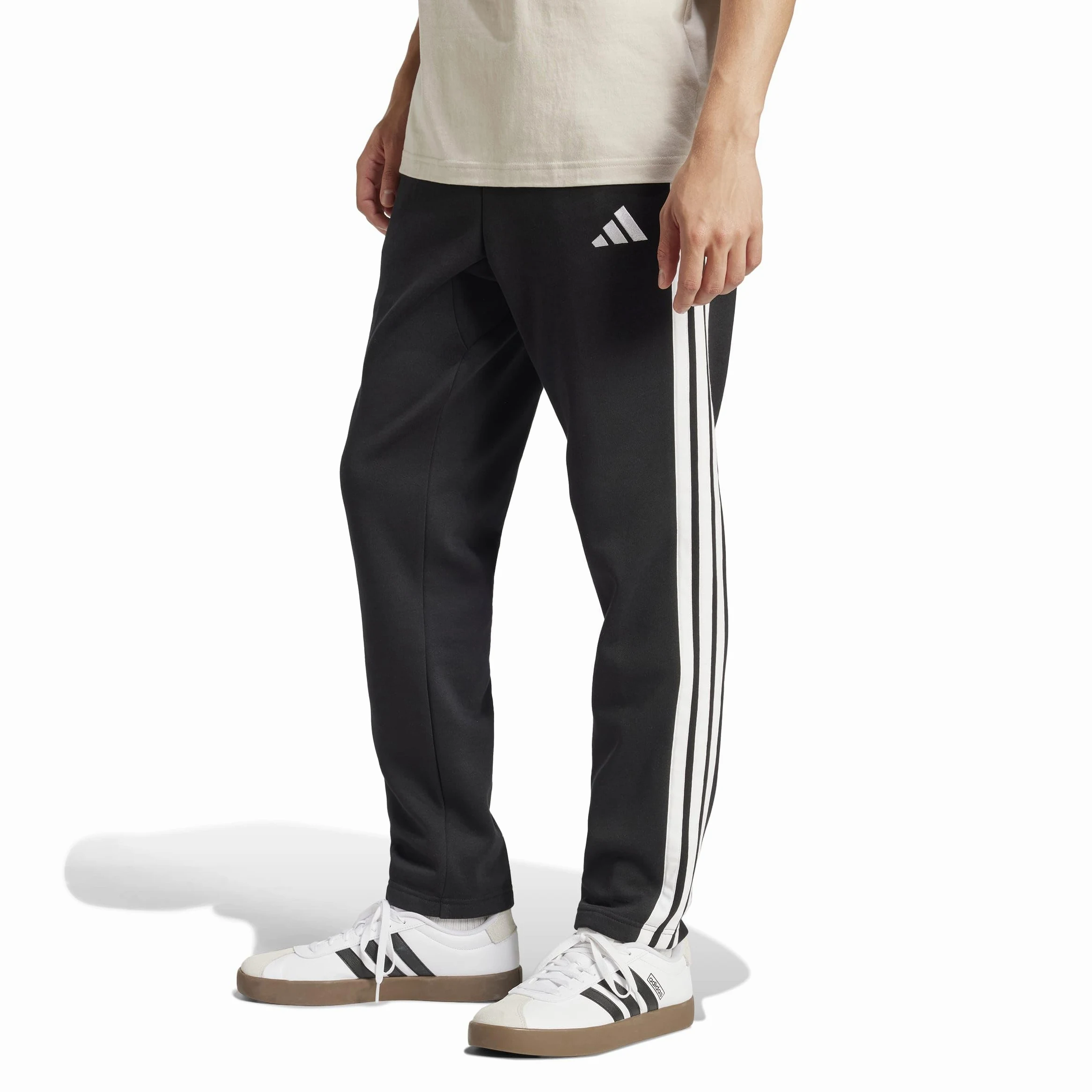 adidas Essentials 3-Stripes Fleece Open Hem Pants - Pantalones Hombre