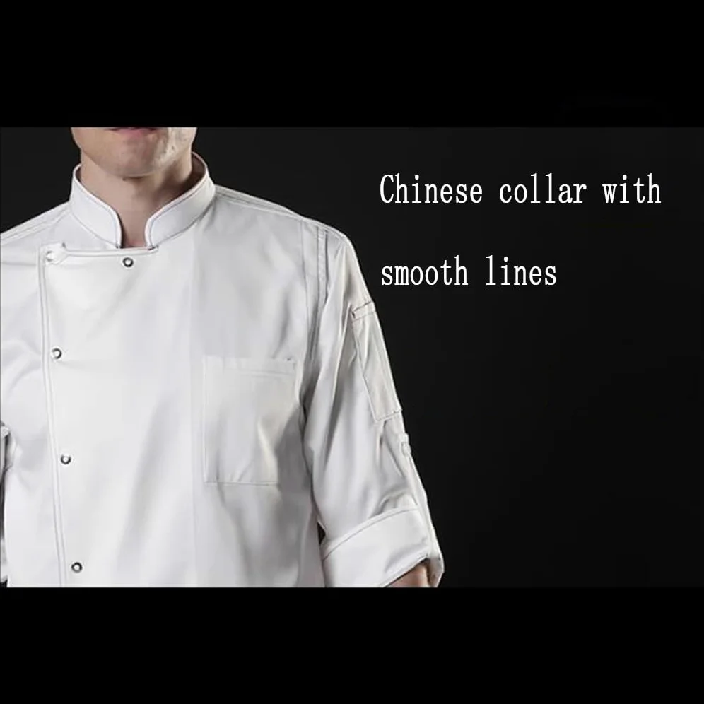 Uniforme Unisex de la Capa del Cocinero de la Capa del Cocinero de la Ropa de la Cocina del Hotel de la Ropa del Cocinero Personalizado Modificado para requisitos particulares
