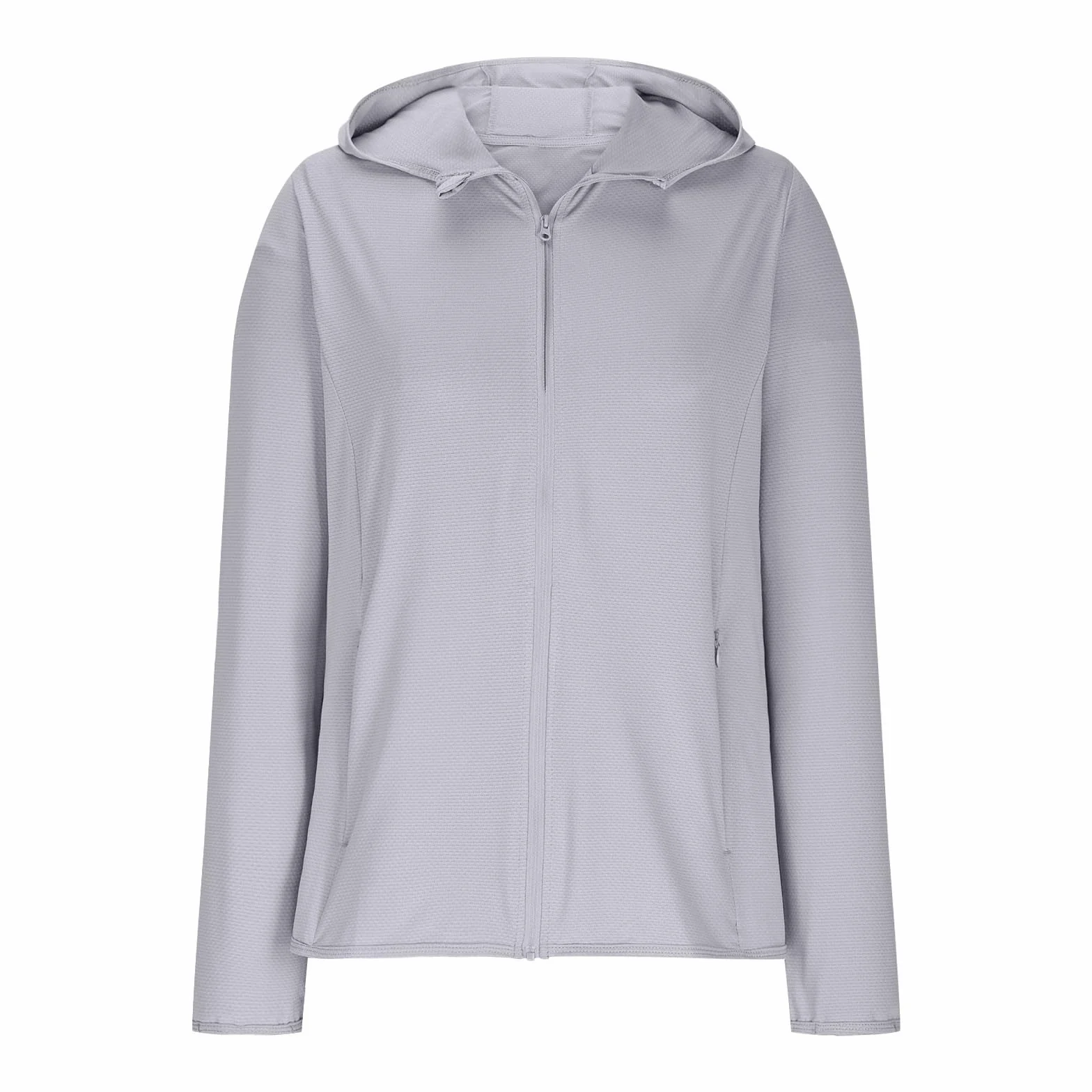 Chaqueta de protección UV para mujer manga larga transpirable capucha deportiva verano