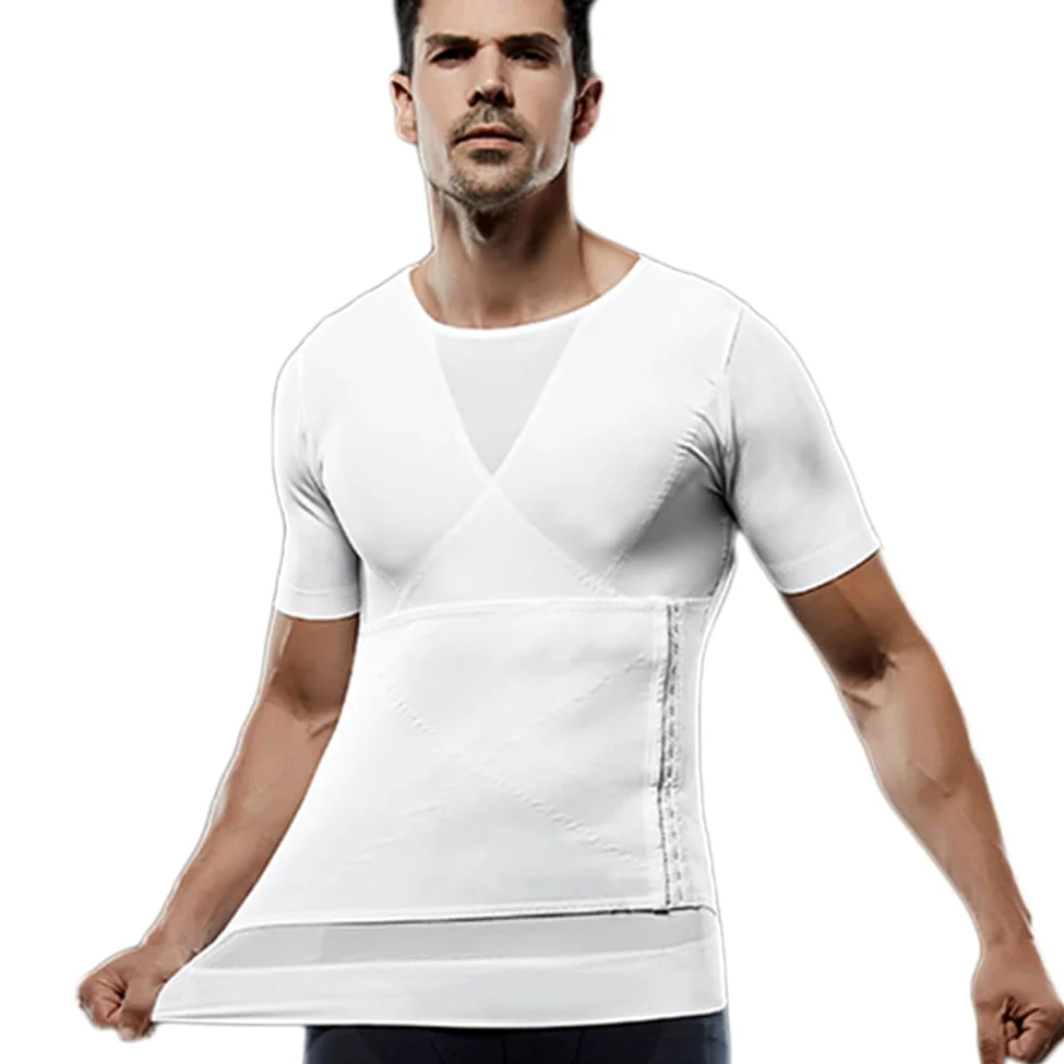 Adelgazantes Chaleco Deportivo Compresión Camiseta Interior Deportiva, Faja Moldeadora y de Abdomen para Hombre Fajas Reductores Camisas
