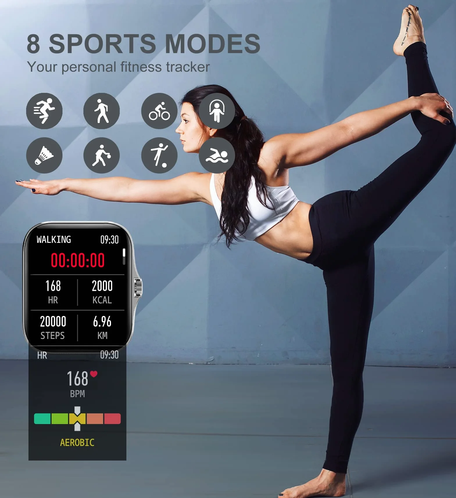 Reloj Inteligente Mujer con Llamadas, Smartwatch Mujer 3 Correas, 1,69" Reloj Deportivo Ritmo Cardíaco Oxígeno Sanguíneo Sueño Reloj Digital Pulsera Actividad Android iPhone (Blanco)