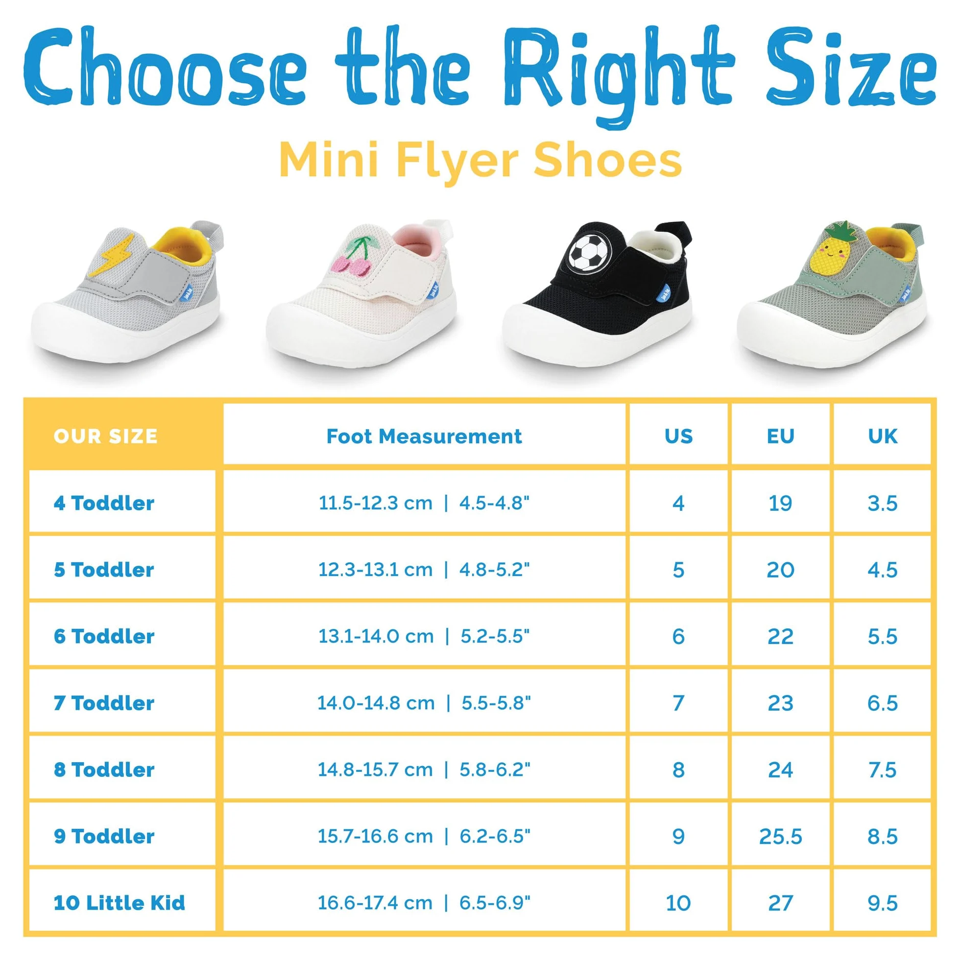 JAN & JUL Zapatos Mini-Flyer para bebés y niños pequeños, fáciles de poner con puntera ancha
